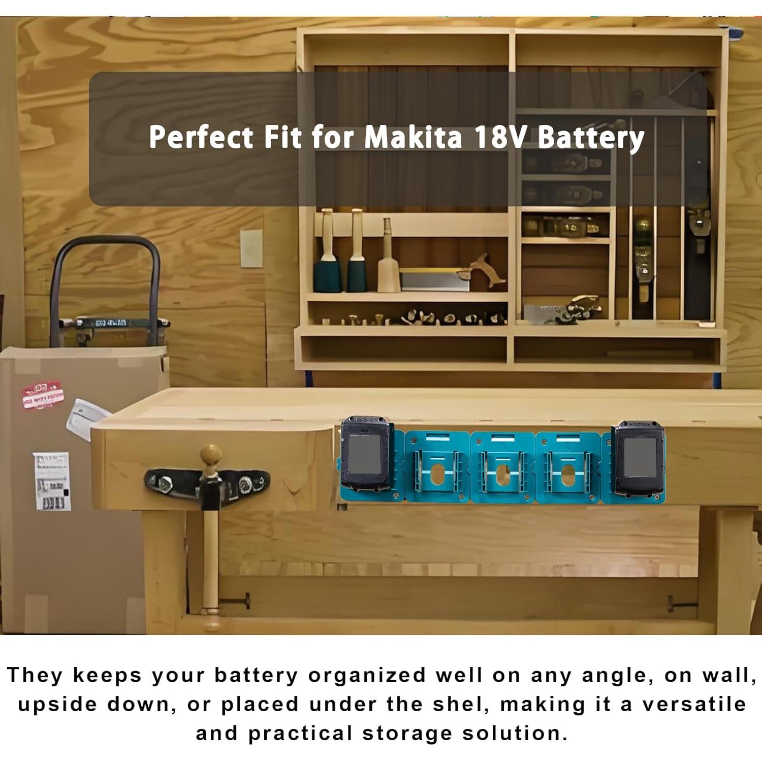 Soporte de Batería Makita 18V WeToolGoo - 10 Pack Montaje Pared