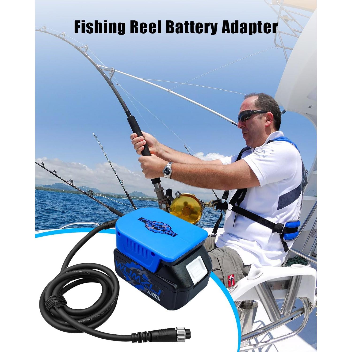 Adaptador de Batería WUMZIJ para Carrete de Pesca Daiwa y Shimano