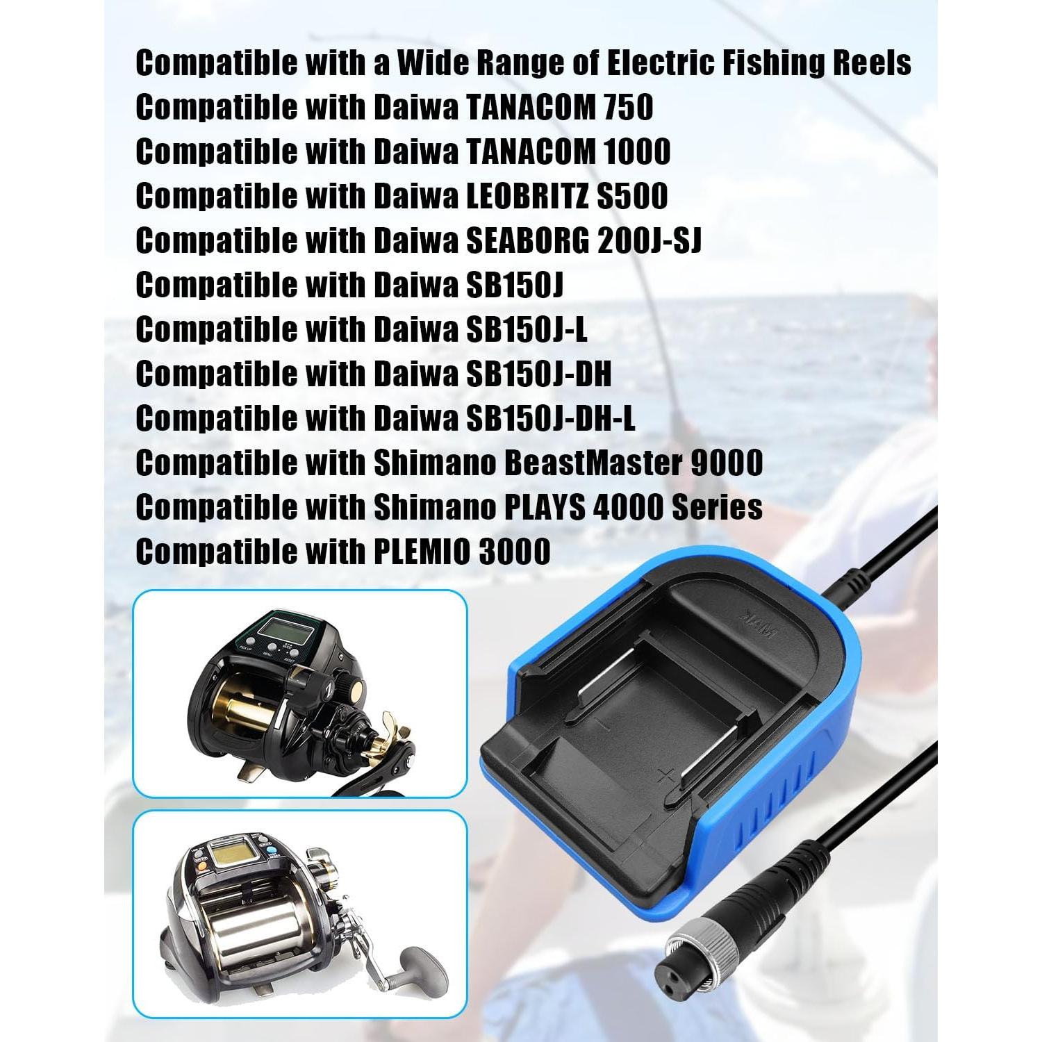 Adaptador de Batería WUMZIJ para Carrete de Pesca Daiwa y Shimano