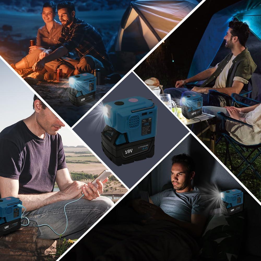 Inversor de Potencia 200W Eleellaya Mak-i200 para Baterías 18V