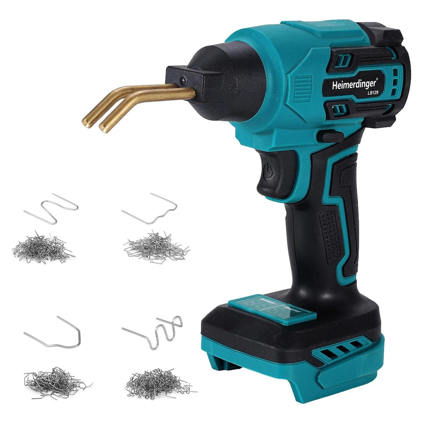 Soldador de Plástico Inalámbrico Heimerdinger 20W 18V con 400 Grampas