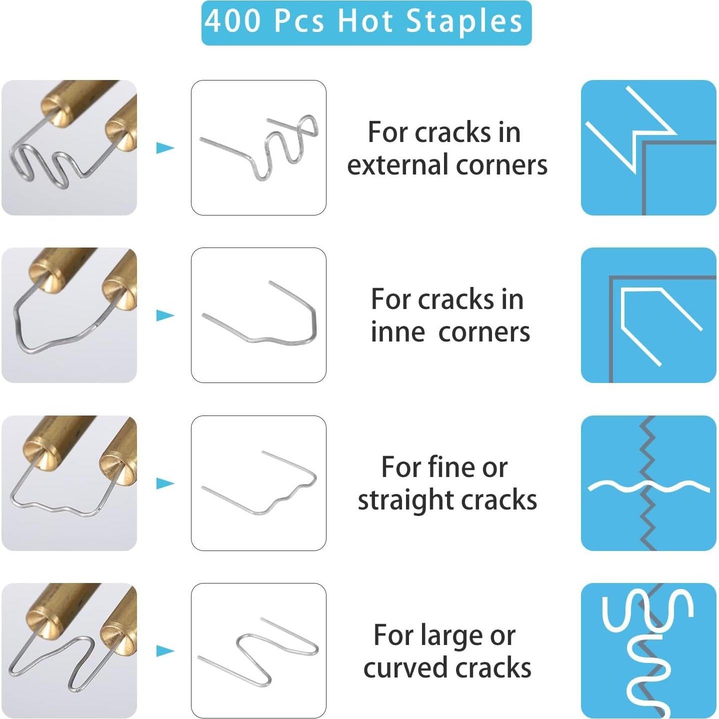 Soldador de Plástico Inalámbrico Heimerdinger 20W 18V con 400 Grampas