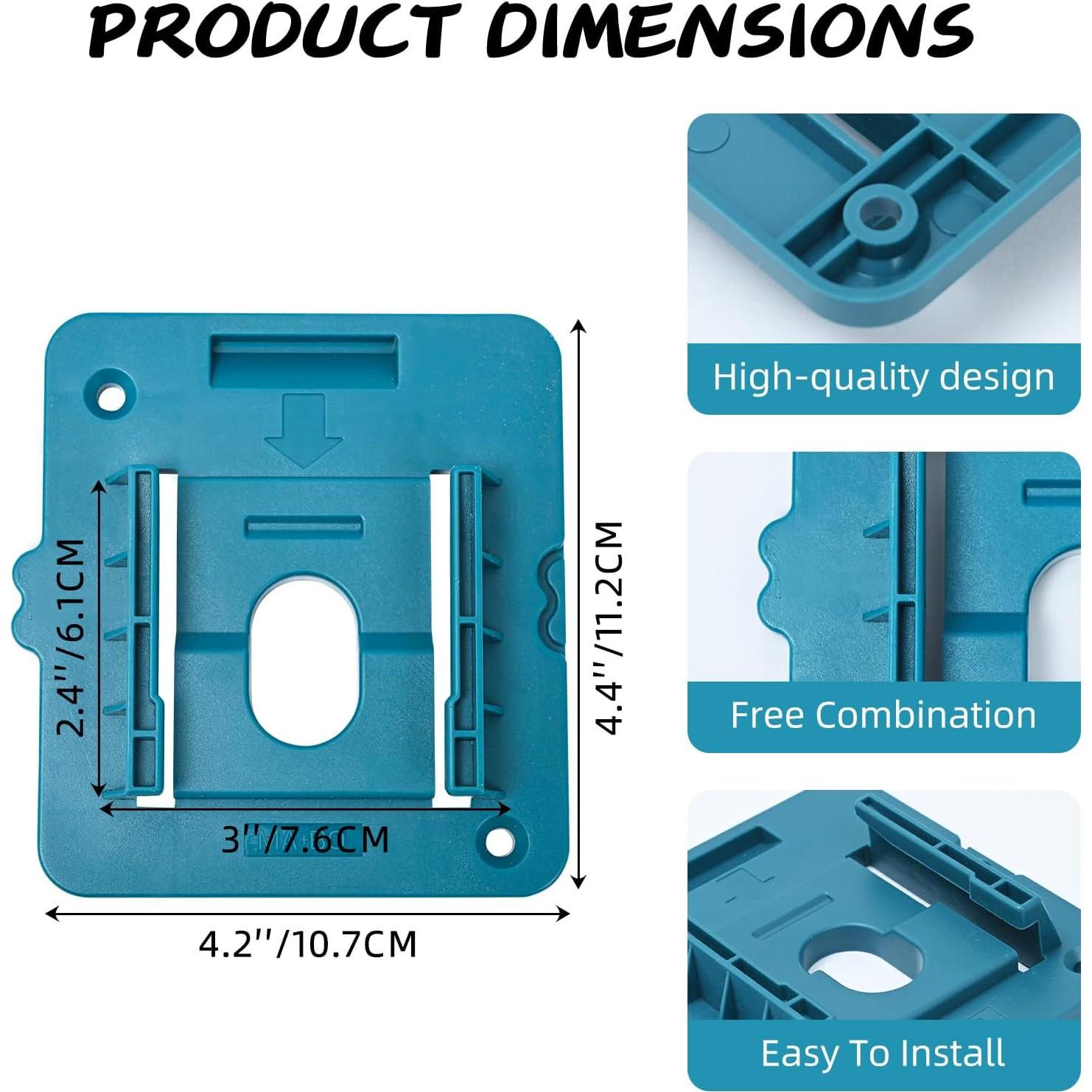 20 Soportes de Batería Makita 18V para Montaje en Pared