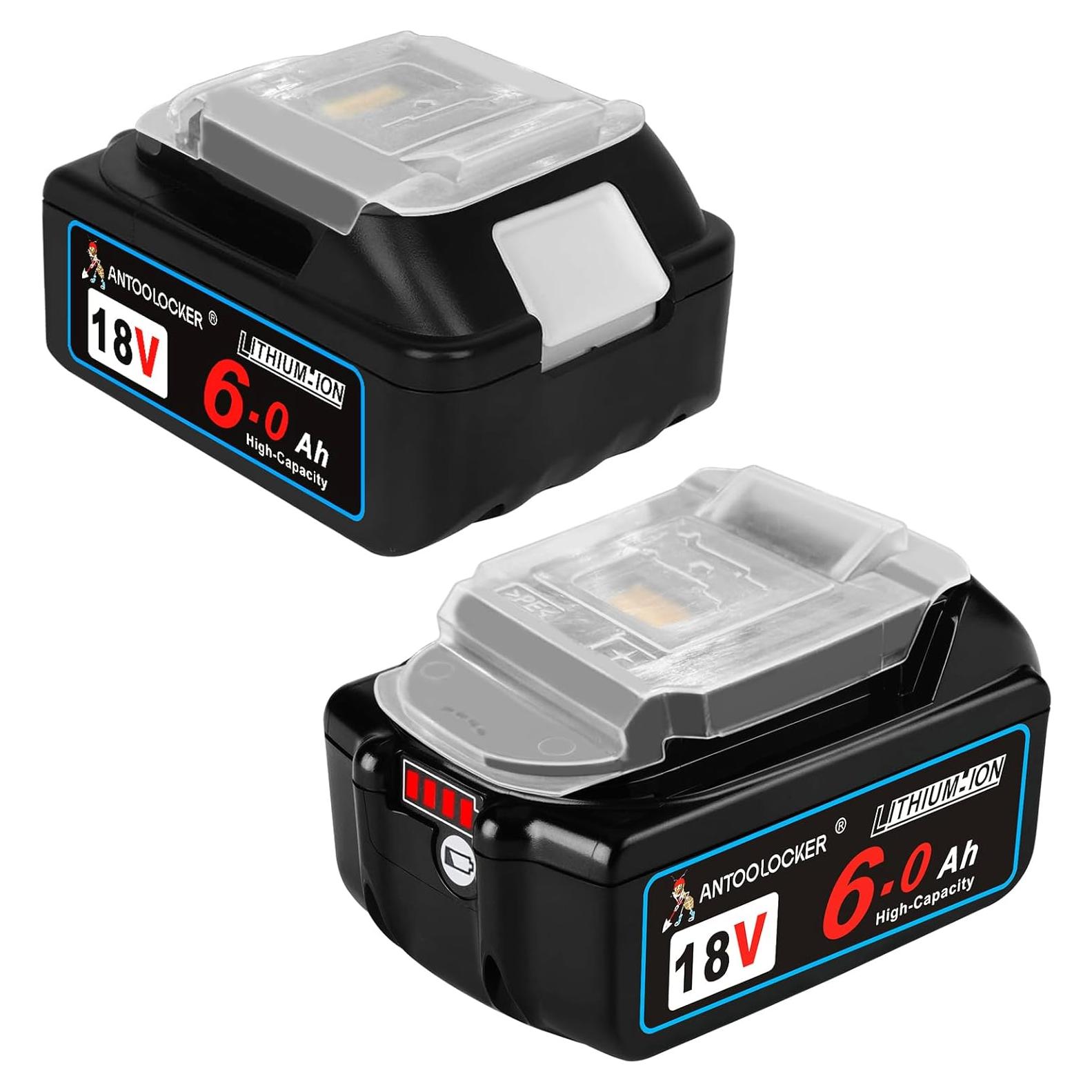 Batería de Reemplazo Makita 18V 6.0Ah Ión de Litio - 2 Paquetes