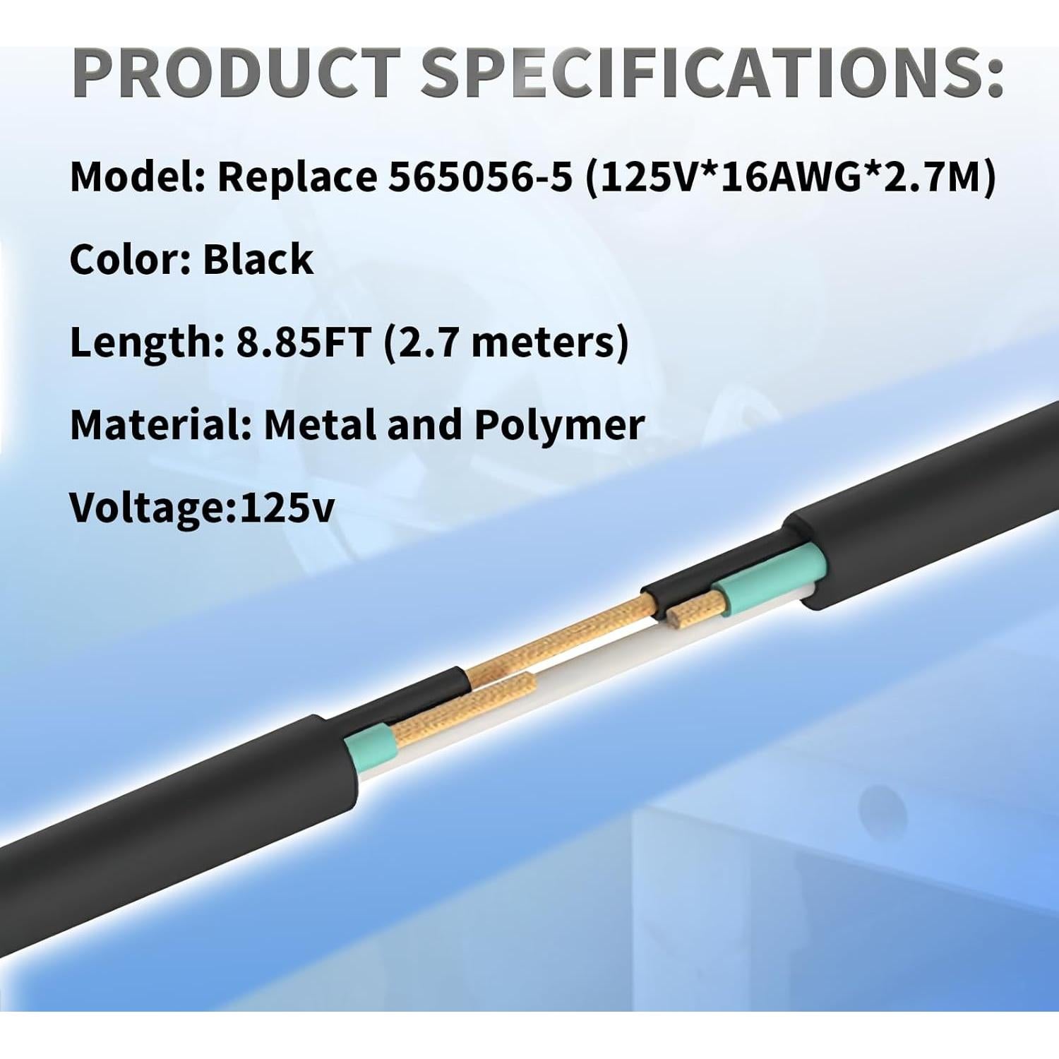 Cable de Alimentación 565056-5 Makita 2.44m 16 AWG para Herramientas