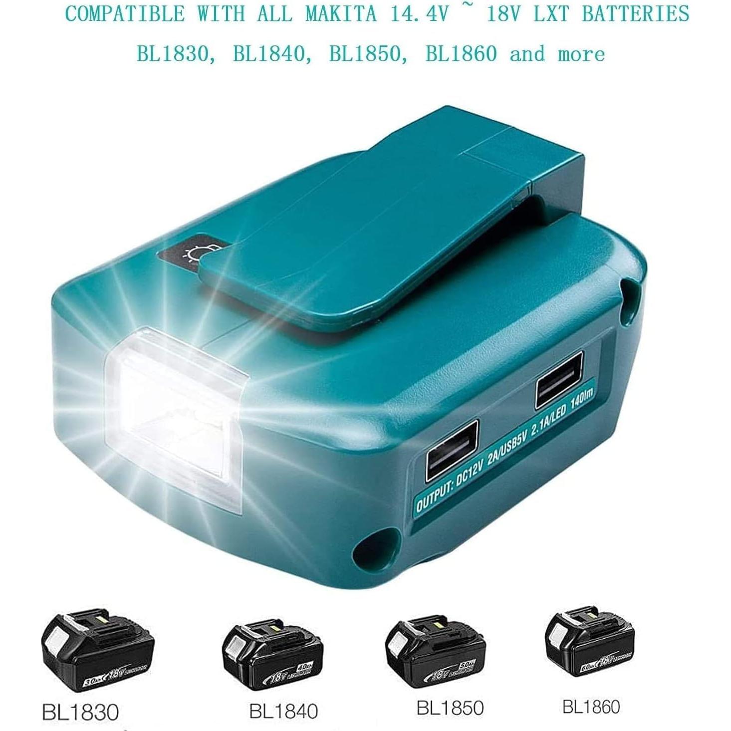 Adaptador de Cargador USB Geelink ADP05 para Batería Makita 14-18V