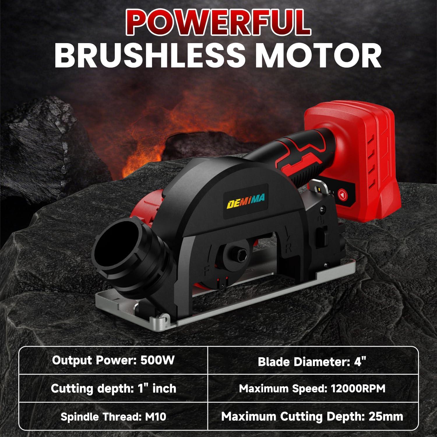 Sierra Circular Inalámbrica DEMIMA 500W 4" para Milwaukee 18V