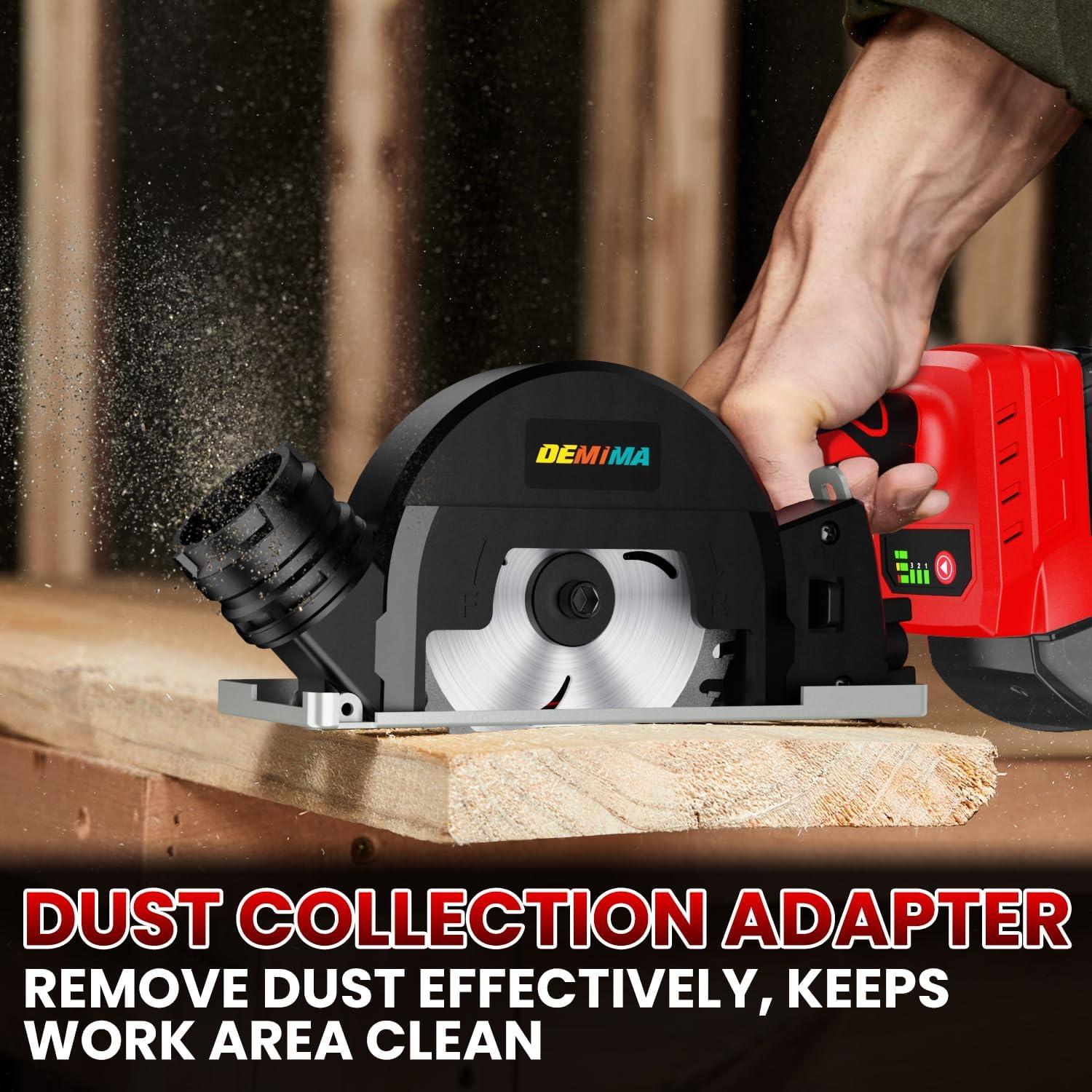 Sierra Circular Inalámbrica DEMIMA 500W 4" para Milwaukee 18V