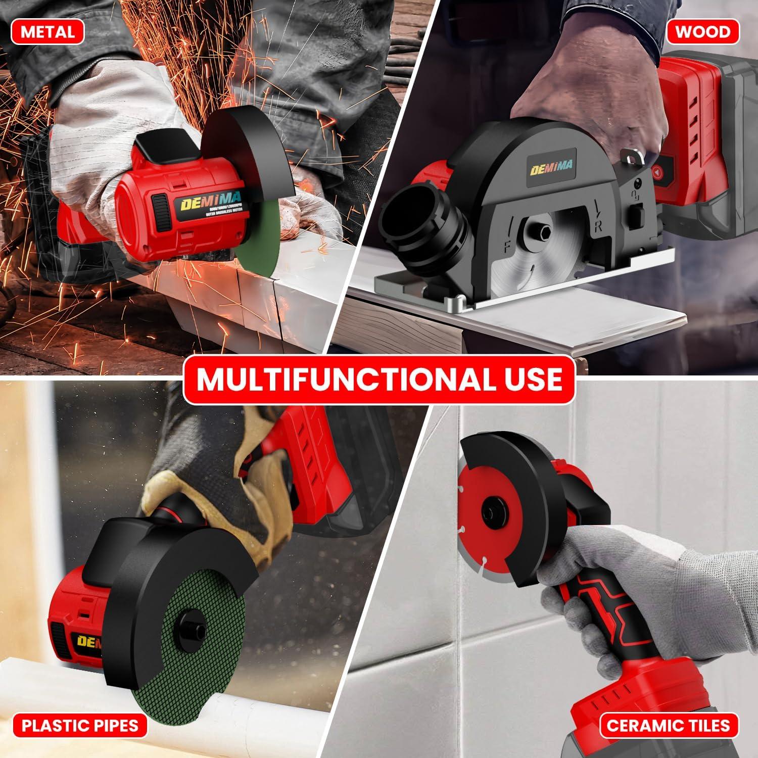 Sierra Circular Inalámbrica DEMIMA 500W 4" para Milwaukee 18V