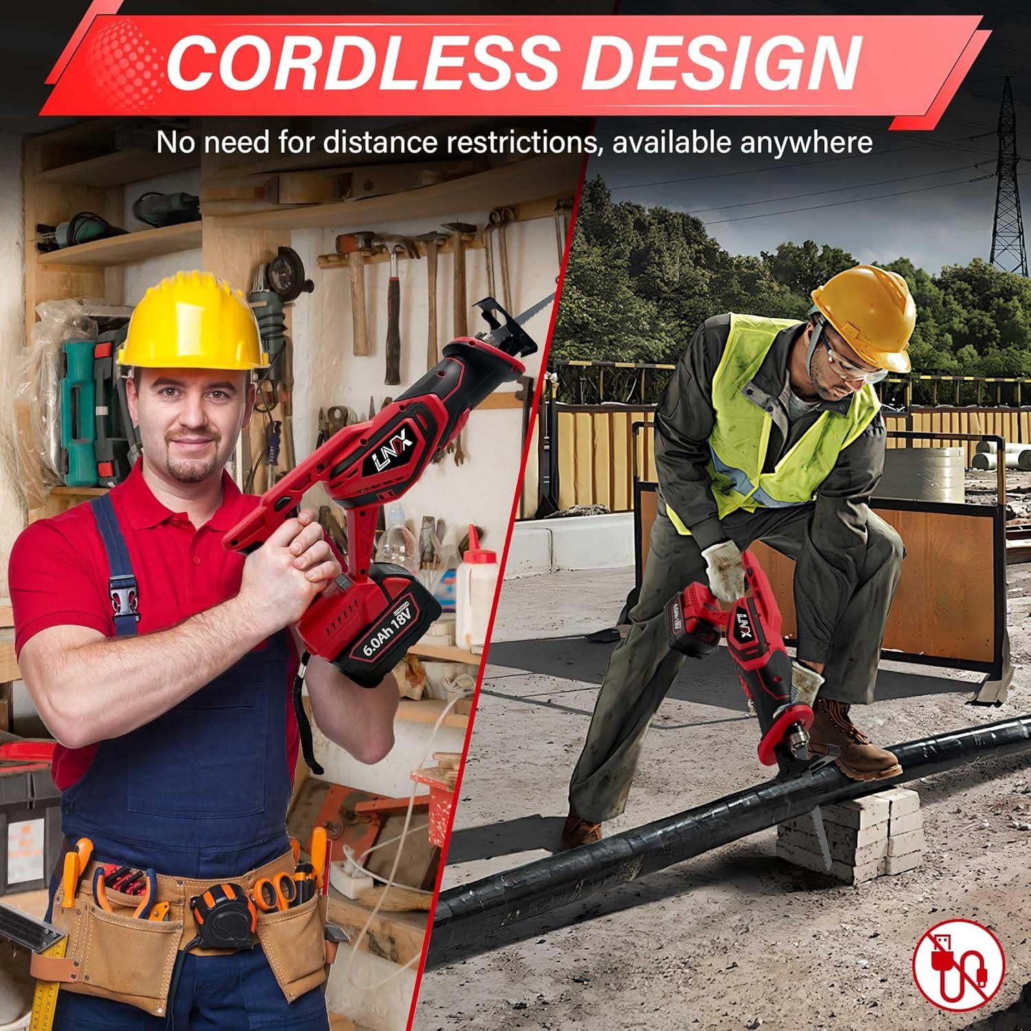 Sierra Recíproca Inalámbrica L1NXIXI 18V Sin Escobillas 2800 SPM