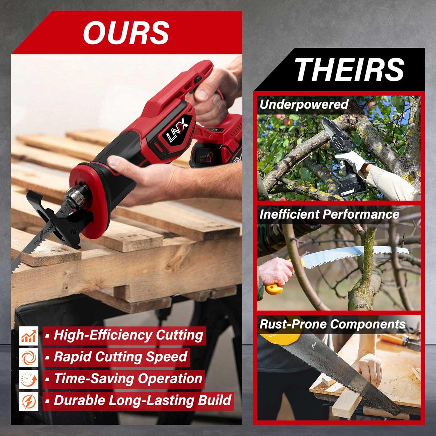 Sierra Recíproca Inalámbrica L1NXIXI 18V Sin Escobillas 2800 SPM