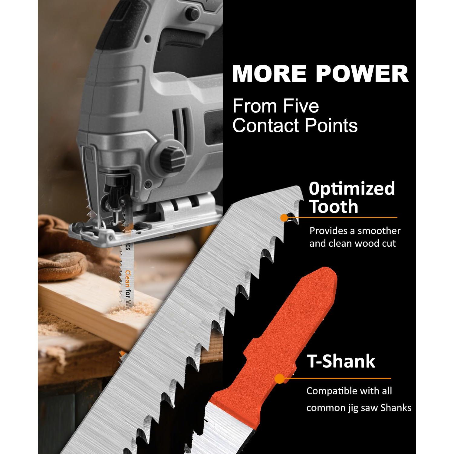 Juego de 50 Hojas de Sierra de Calar BGTEC T-Shank HCS/HSS