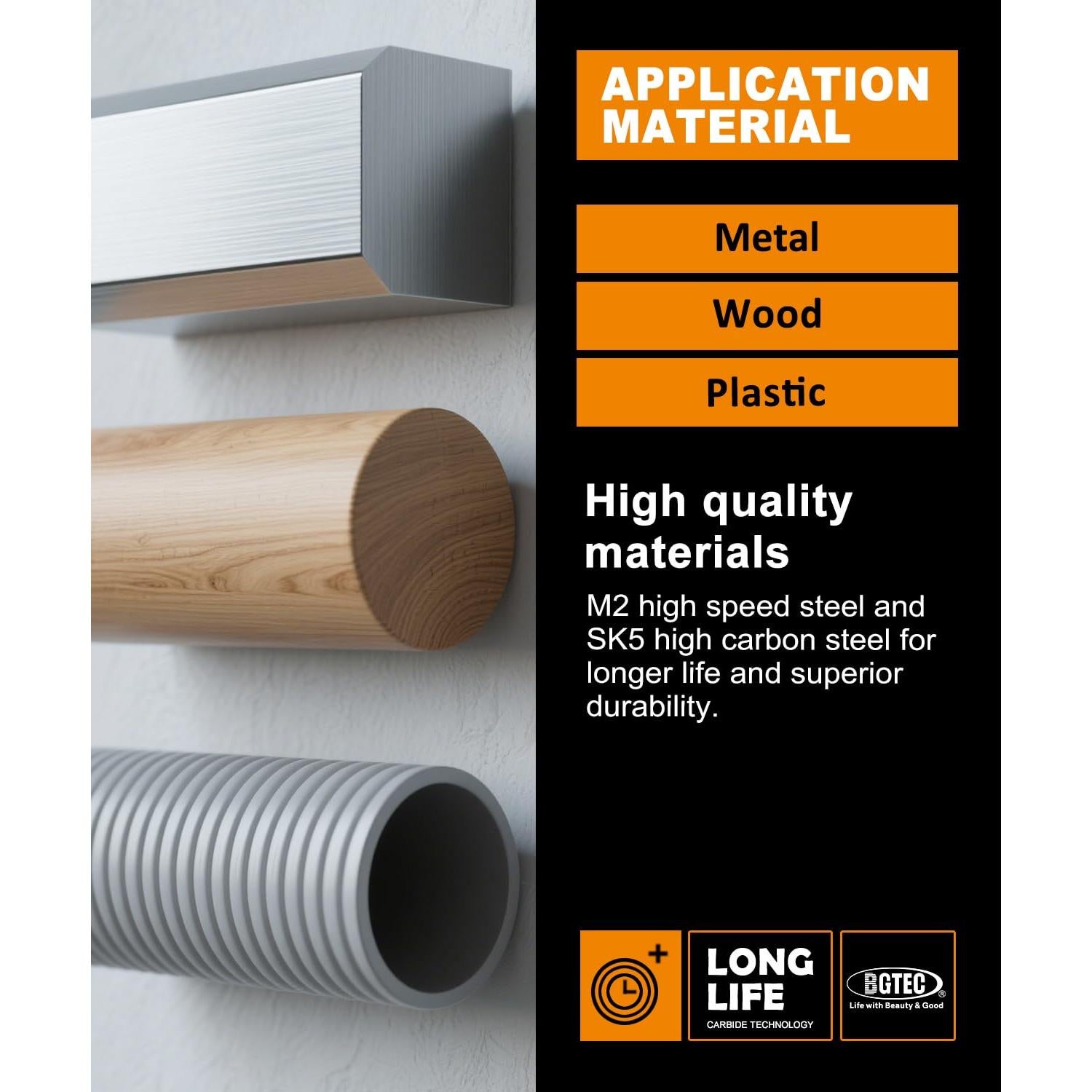 Juego de 50 Hojas de Sierra de Calar BGTEC T-Shank HCS/HSS