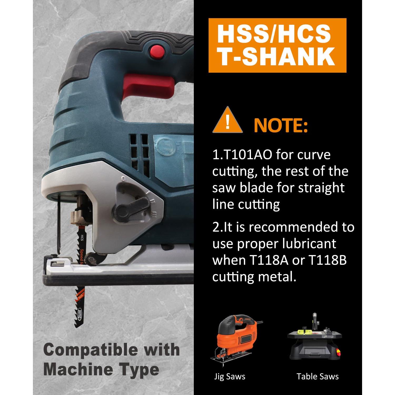 Juego de 50 Hojas de Sierra de Calar BGTEC T-Shank HCS/HSS