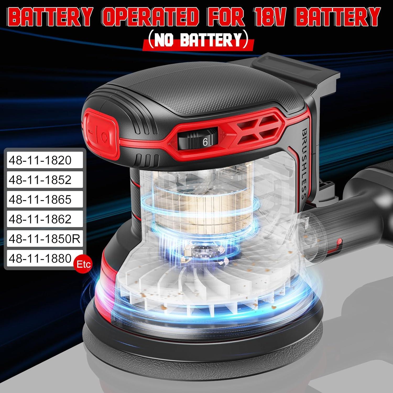 Lijadora Orbital Inalámbrica ThagBrco 18V 12000 RPM 6 Velocidades