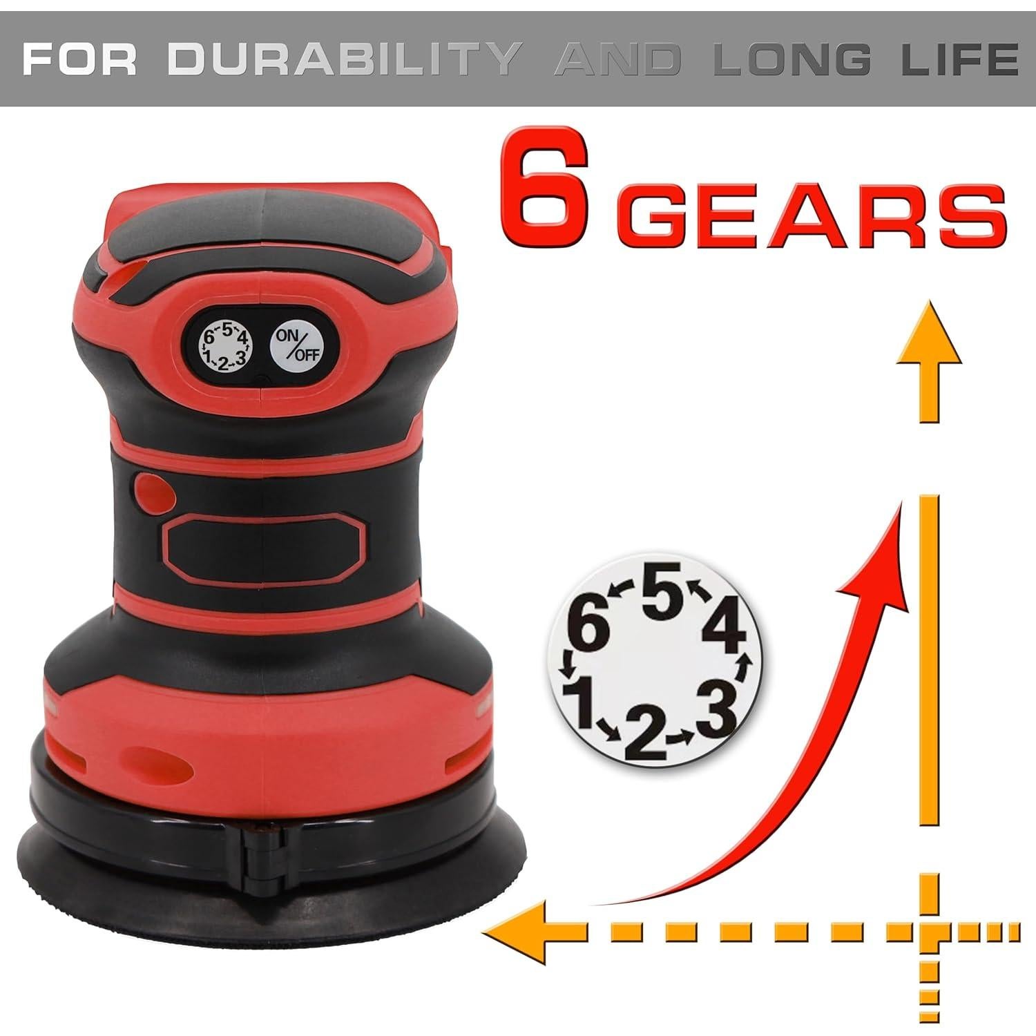 Lijadora Orbital IRONFIST 5" Sin Cable 21000 RPM Compatible Milwaukee