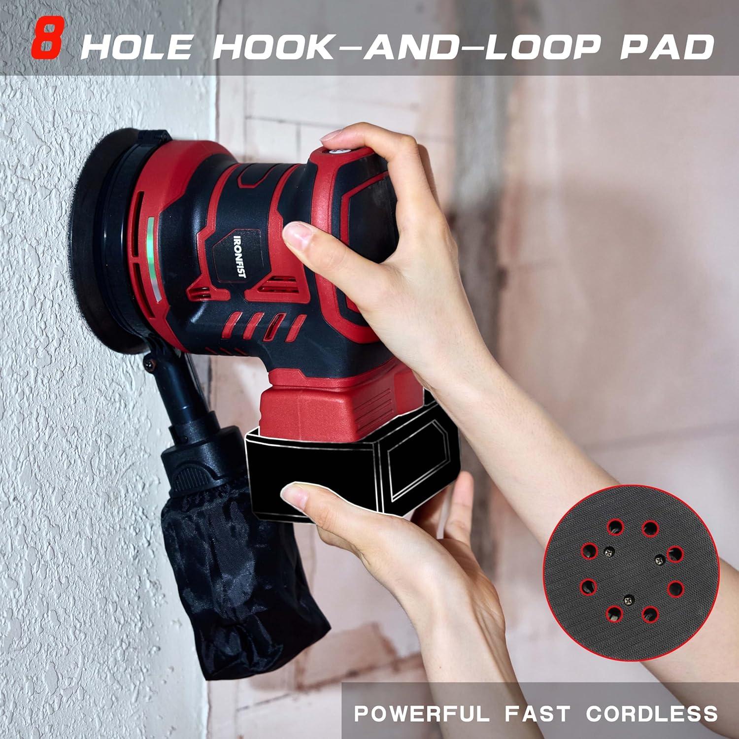 Lijadora Orbital IRONFIST 5" Sin Cable 21000 RPM Compatible Milwaukee