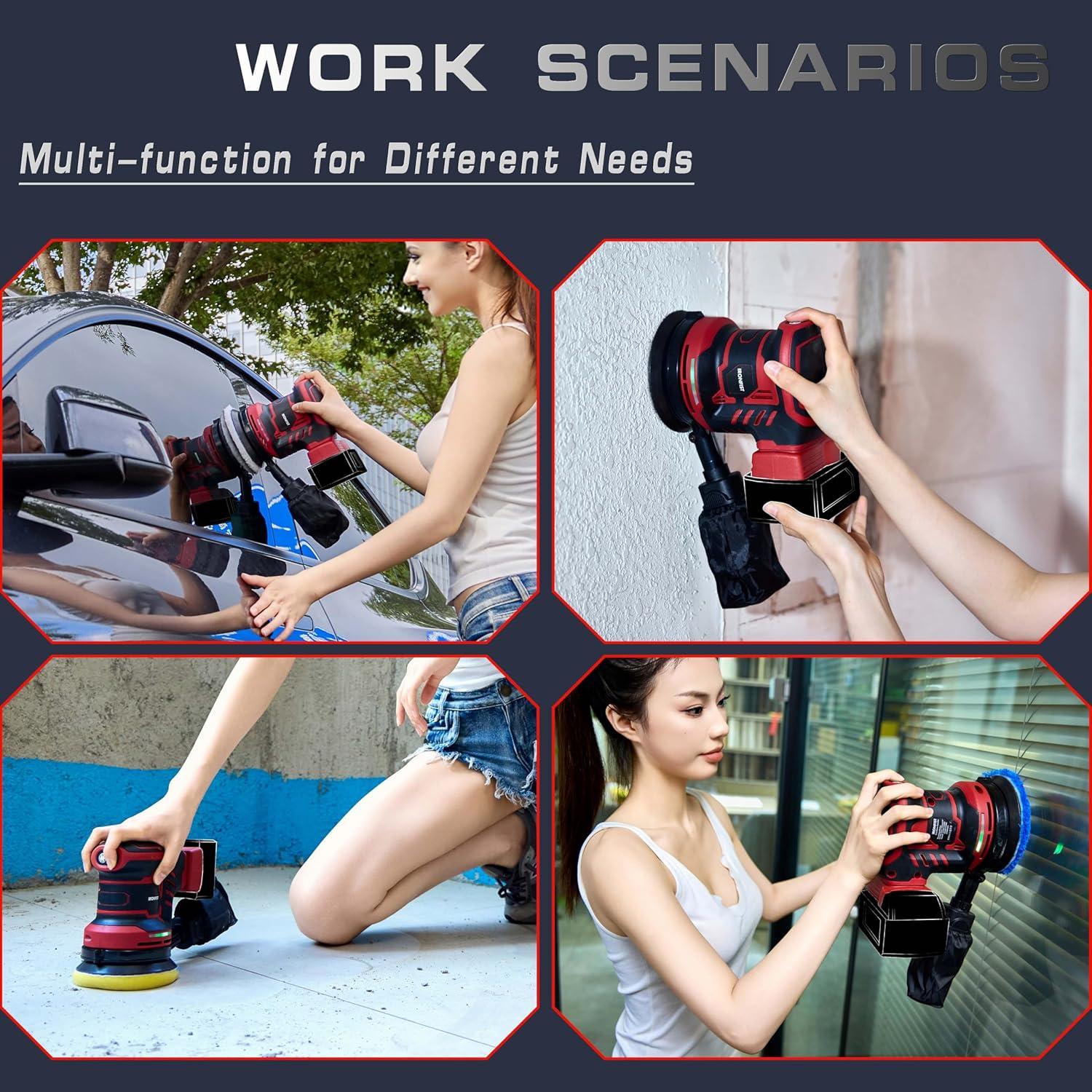 Lijadora Orbital IRONFIST 5" Sin Cable 21000 RPM Compatible Milwaukee