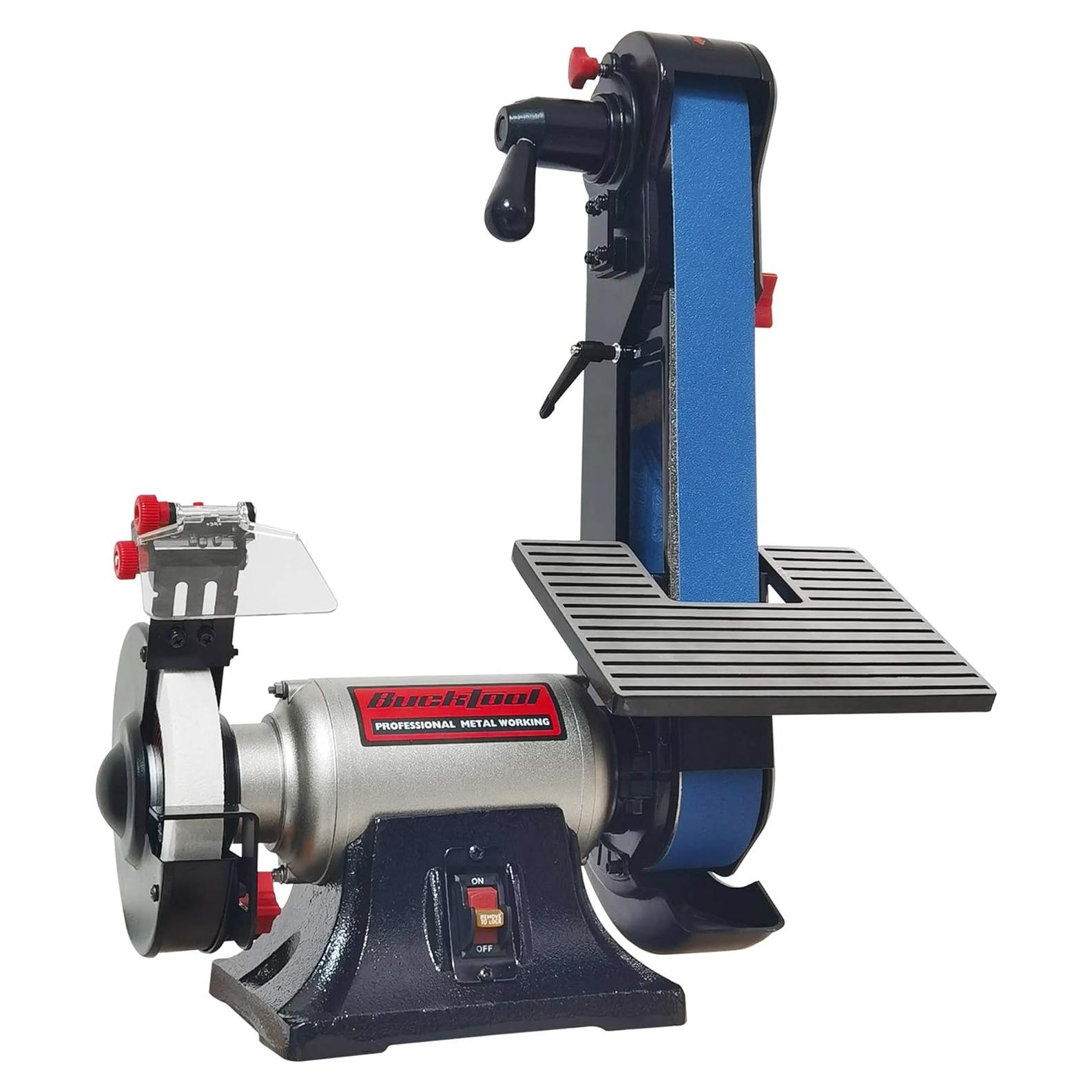 Lijadora de Banda 2" x 42" y Amoladora de Banco Bucktool BG2600