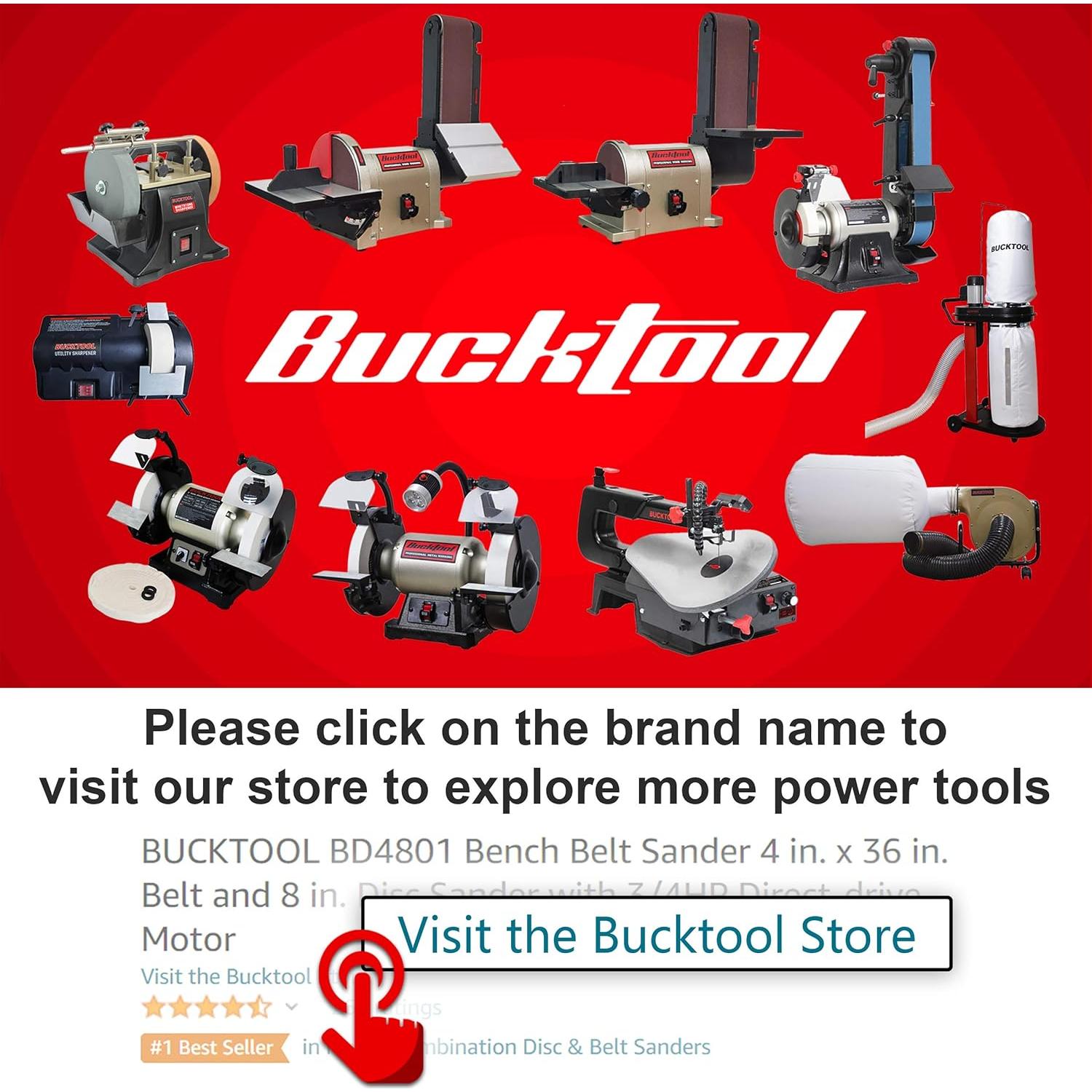 Lijadora de Banda 2" x 42" y Amoladora de Banco Bucktool BG2600