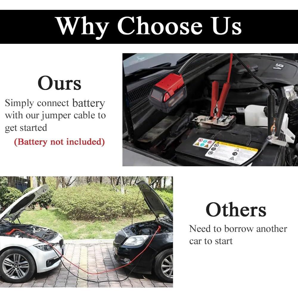 Cables de Arranque GRZWAYS 2FT 8AWG para Batería Milwaukee M18