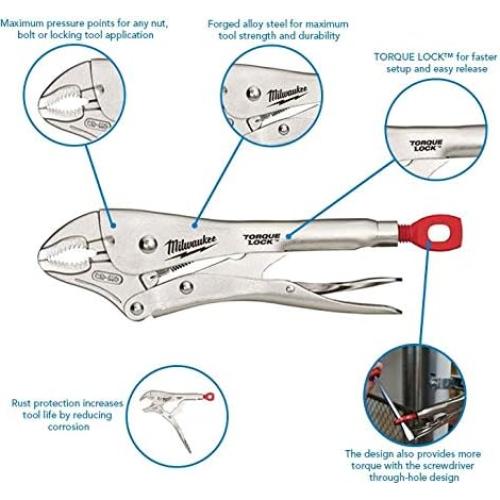 Pinzas de Bloqueo Milwaukee 48-22-3420 10" (25.4 cm) Curvadas