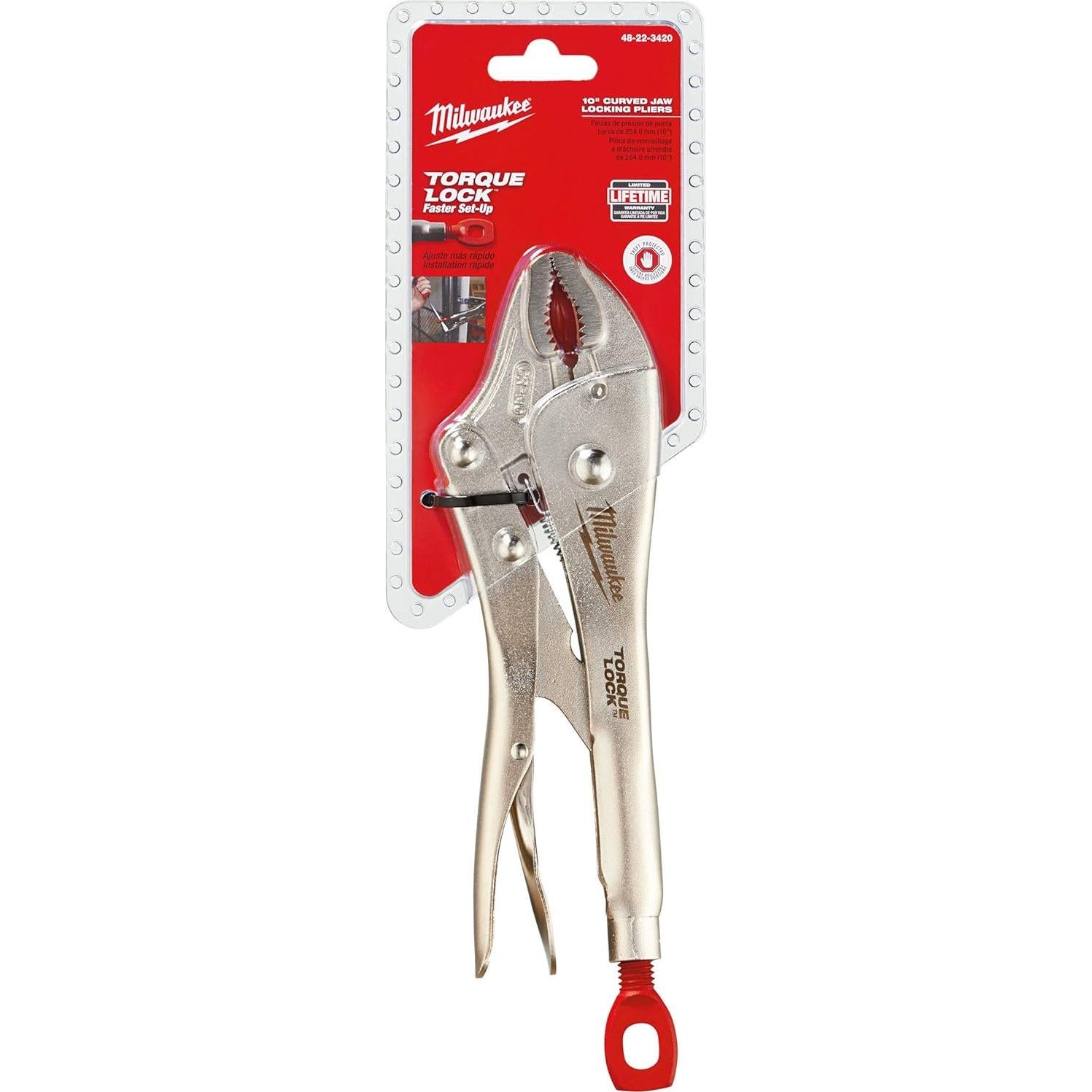 Pinzas de Bloqueo Milwaukee 48-22-3420 10" (25.4 cm) Curvadas