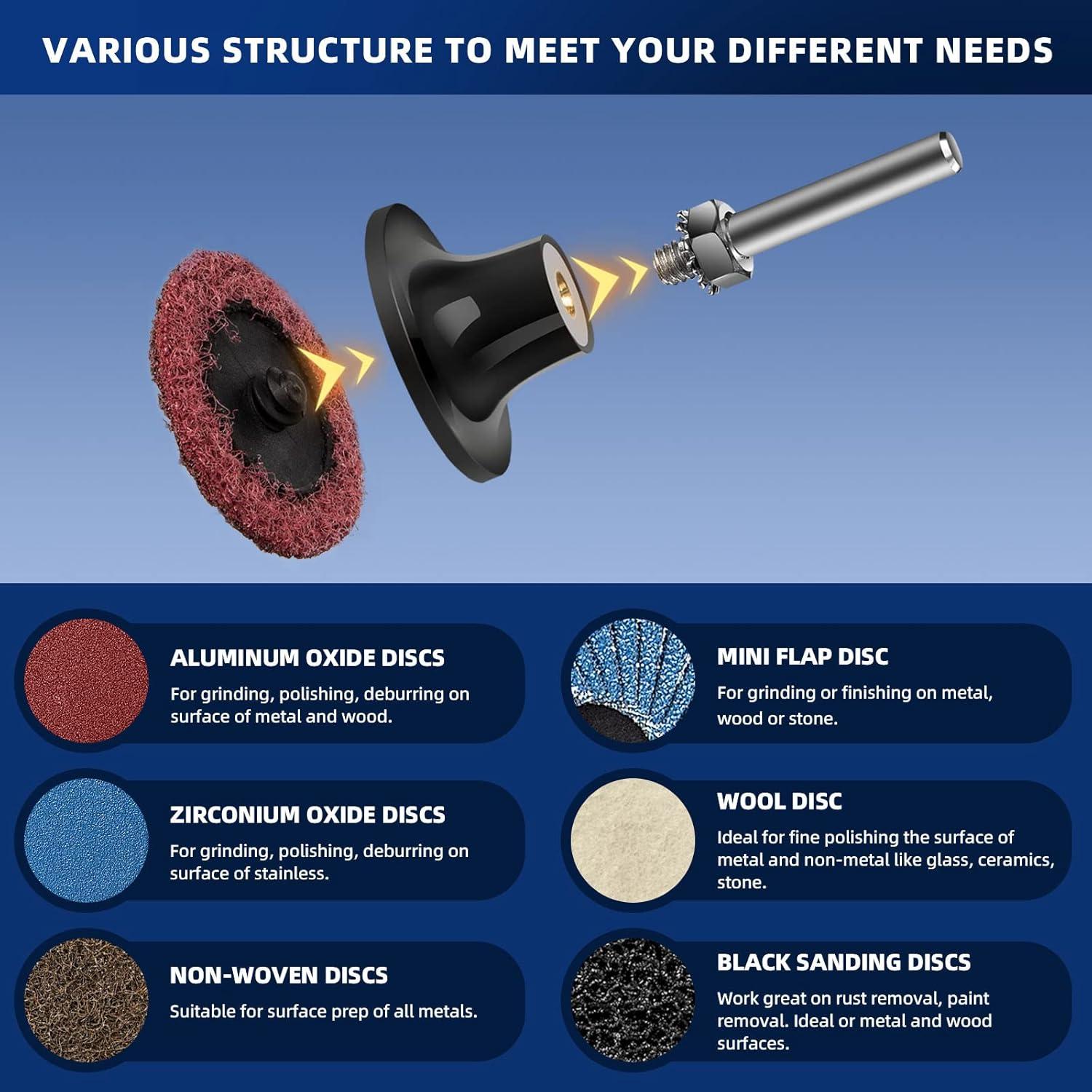 Conjunto de Discos de Lijado 108 Piezas 2" Tanzfrosch