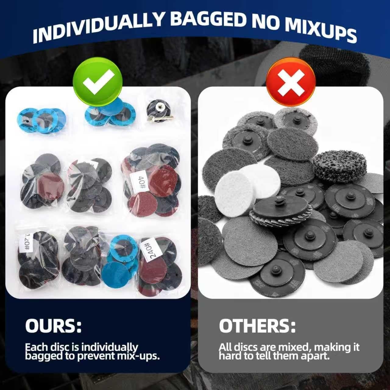 Conjunto de Discos de Lijado 108 Piezas 2" Tanzfrosch