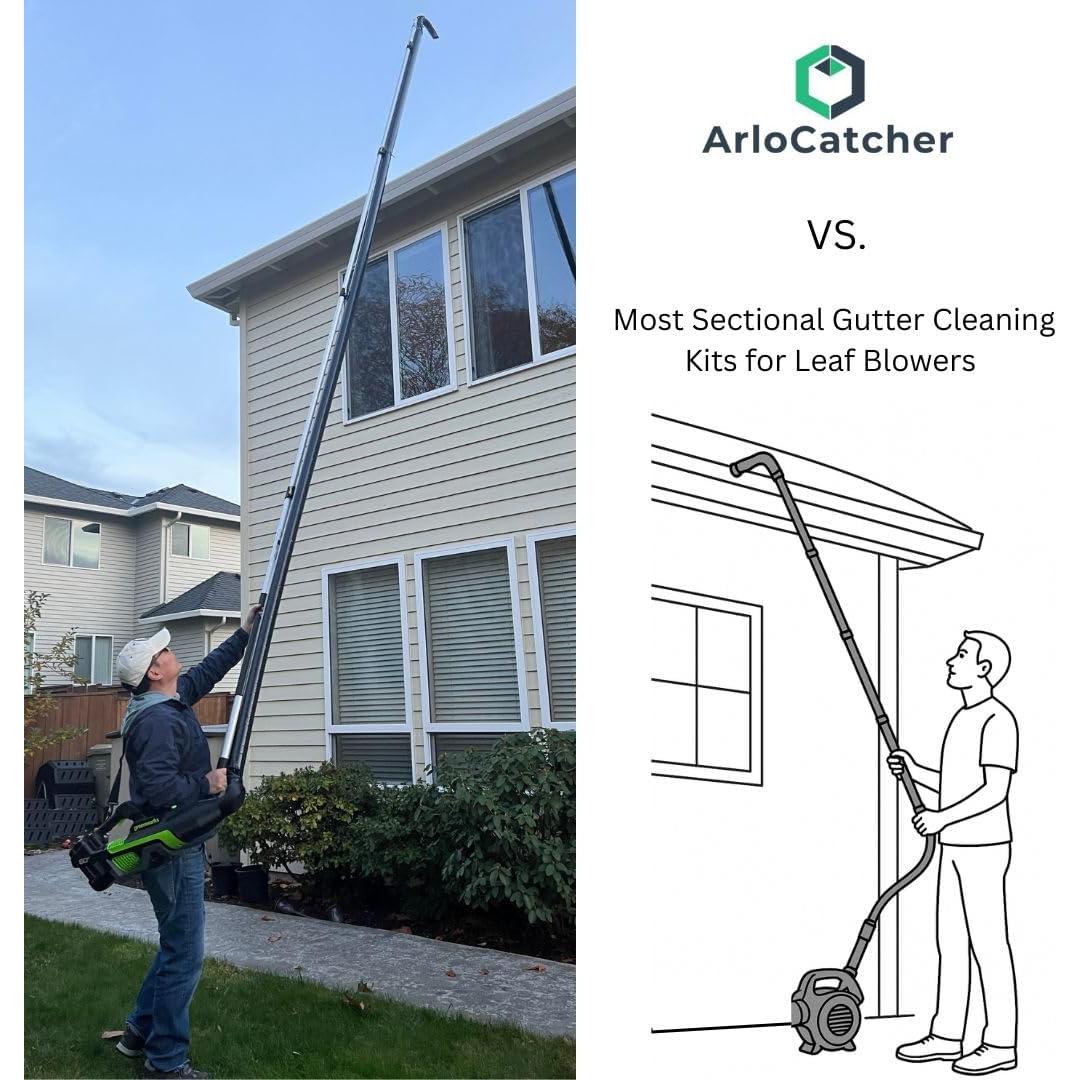 Kit de limpieza de canalones ArloCatcher 9.14m para Milwaukee 2724-20/2728-2