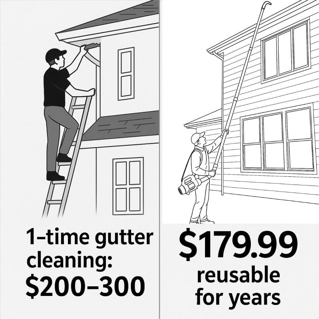 Kit de limpieza de canalones ArloCatcher 9.14m para Milwaukee 2724-20/2728-2