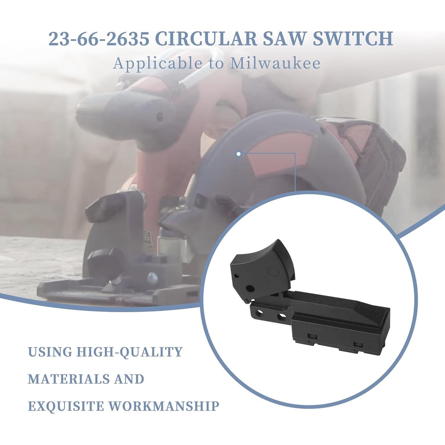 Interruptor On-Off Zfegto 23-66-0098 para Sierras Circulares Milwaukee