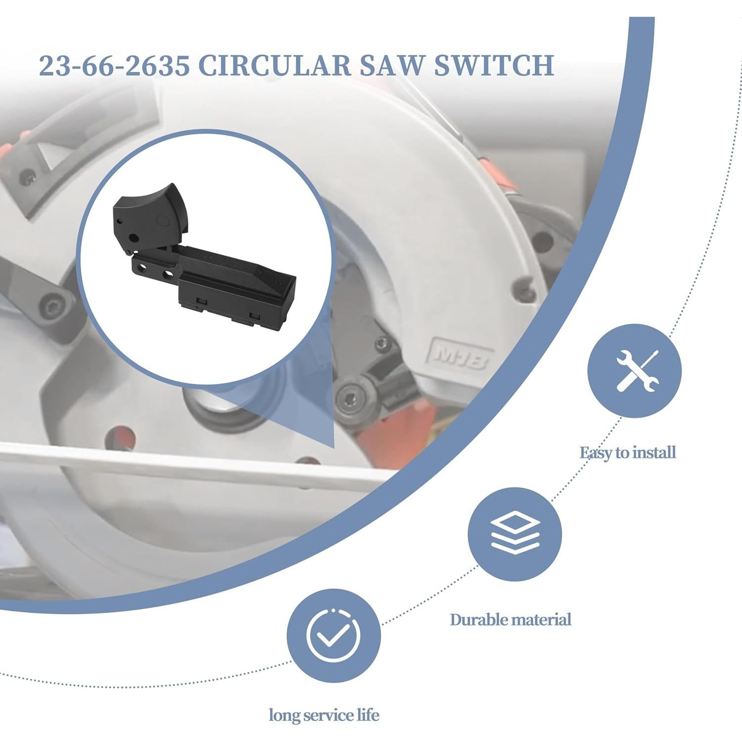 Interruptor On-Off Zfegto 23-66-0098 para Sierras Circulares Milwaukee