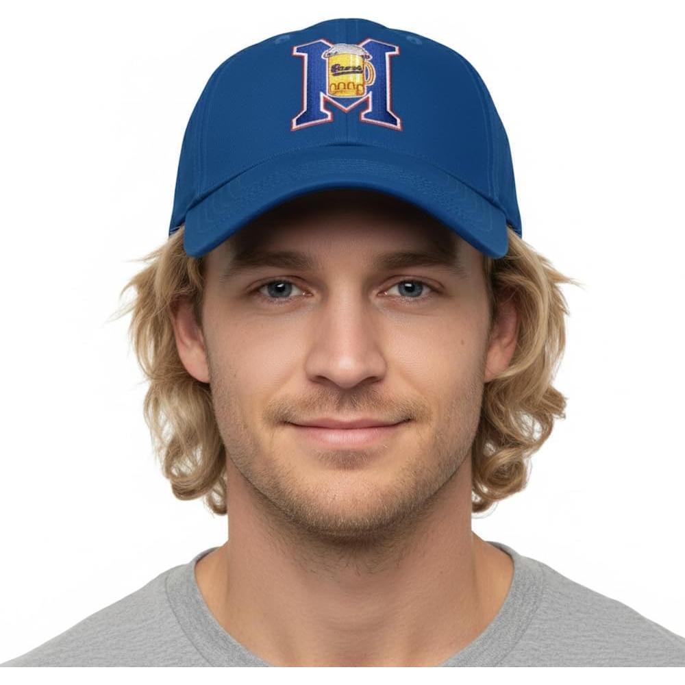Gorra de béisbol azul Milwaukee Beers - Ajustable y bordada
