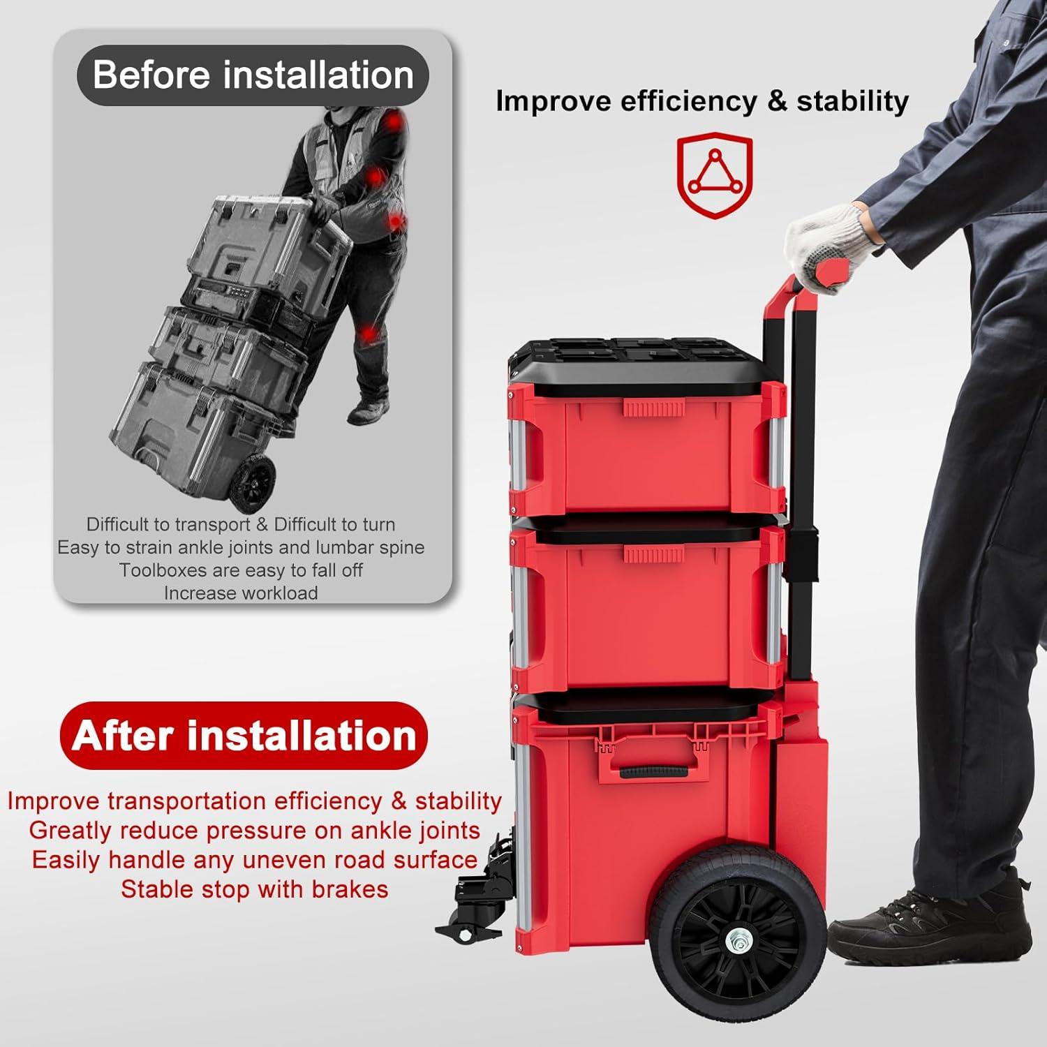 Kit de Ruedas con Freno MAICHUAN para Caja de Herramientas 90.72 kg