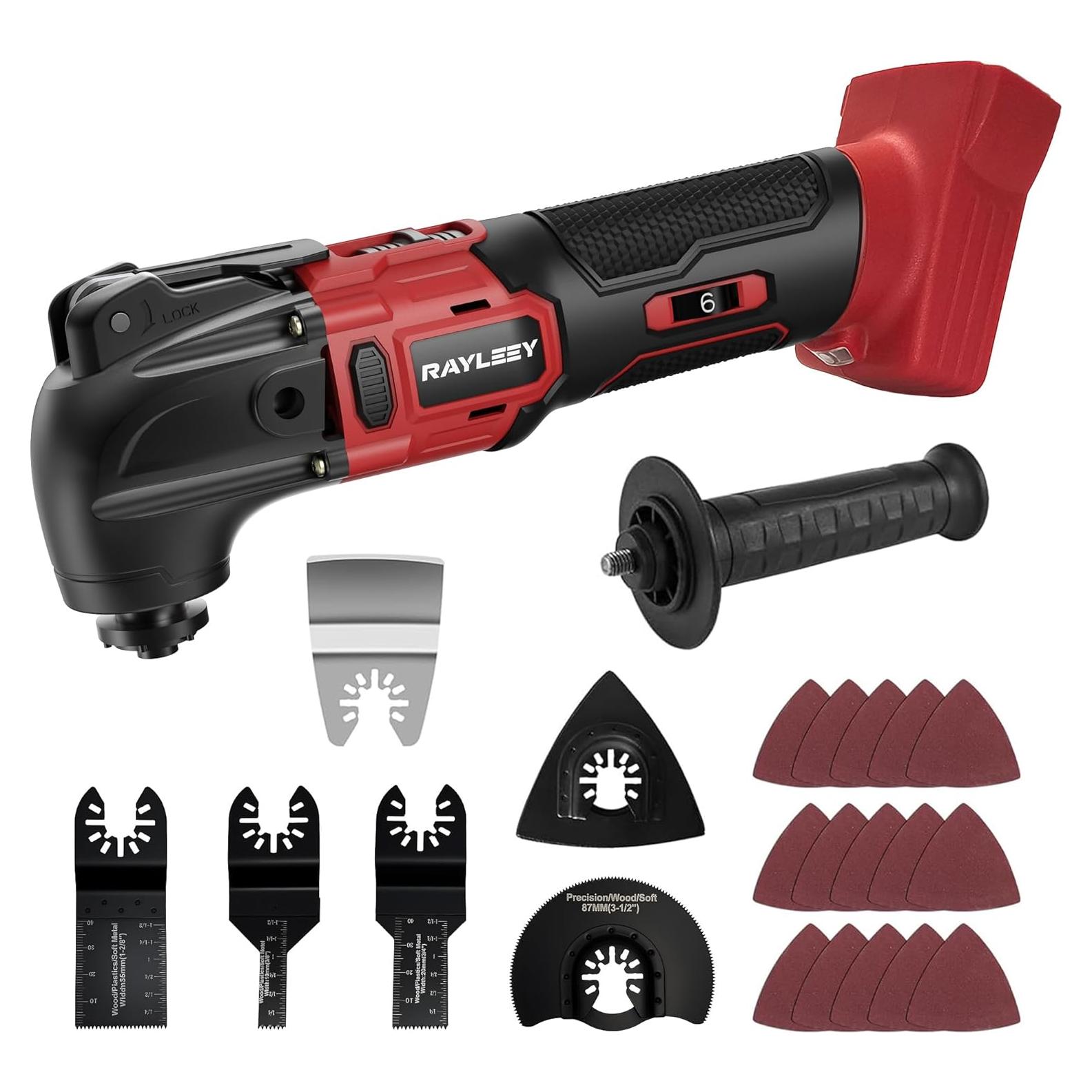 Herramienta Oscilante Inalámbrica RAYLEEY 20V con 22 Accesorios