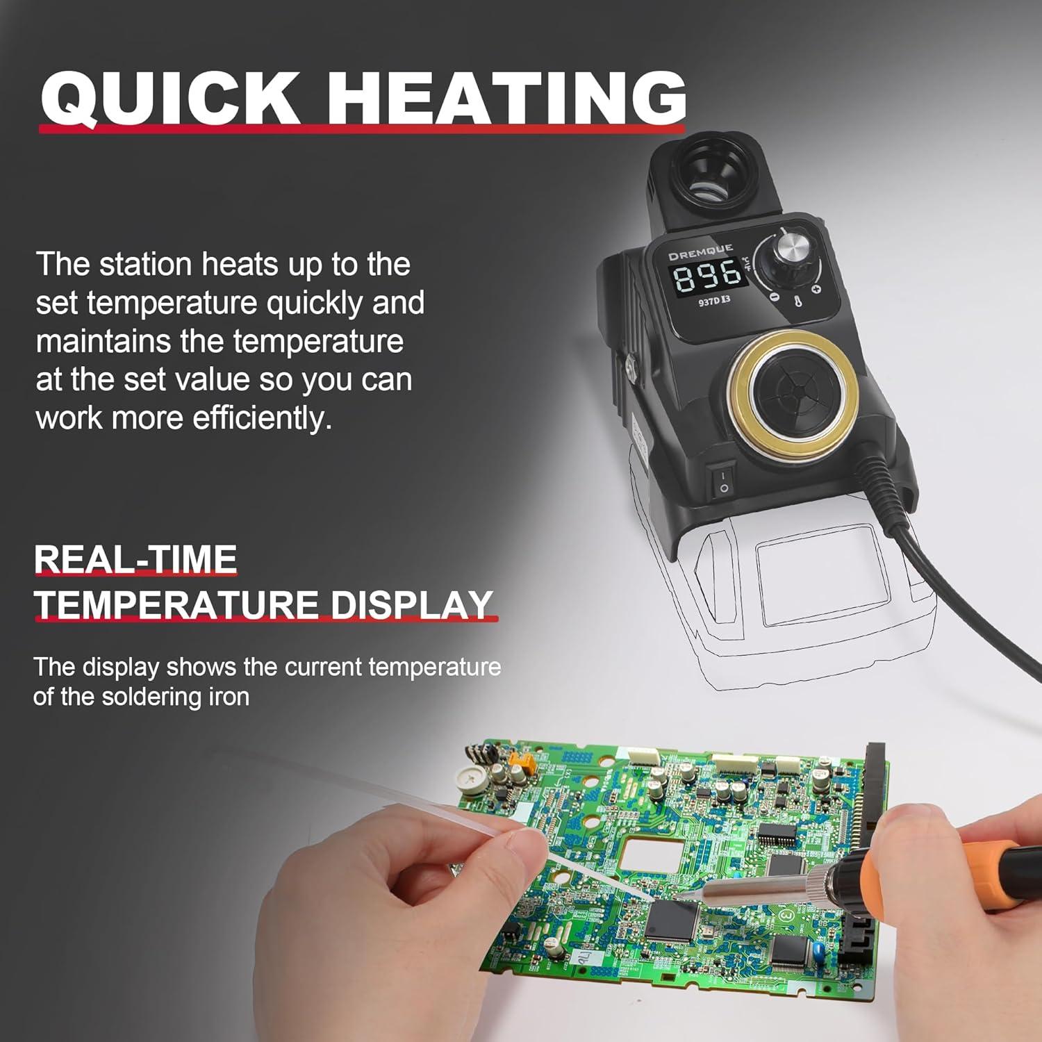 Estación de Soldadura Inalámbrica Dremque 18V con 5 Puntas