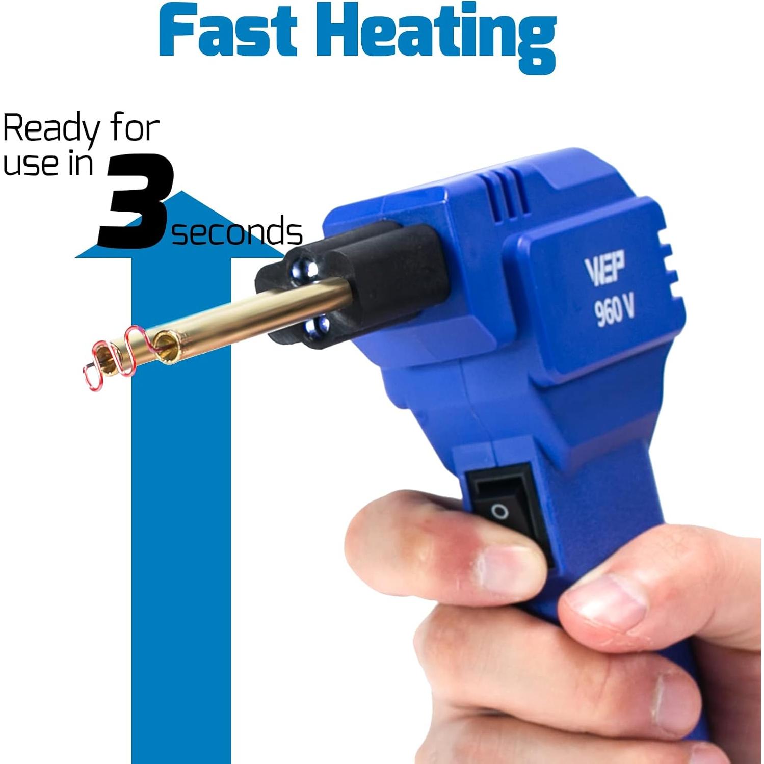 Kit de Soldador de Plástico WEP 960-V 110V con 200 Grampas