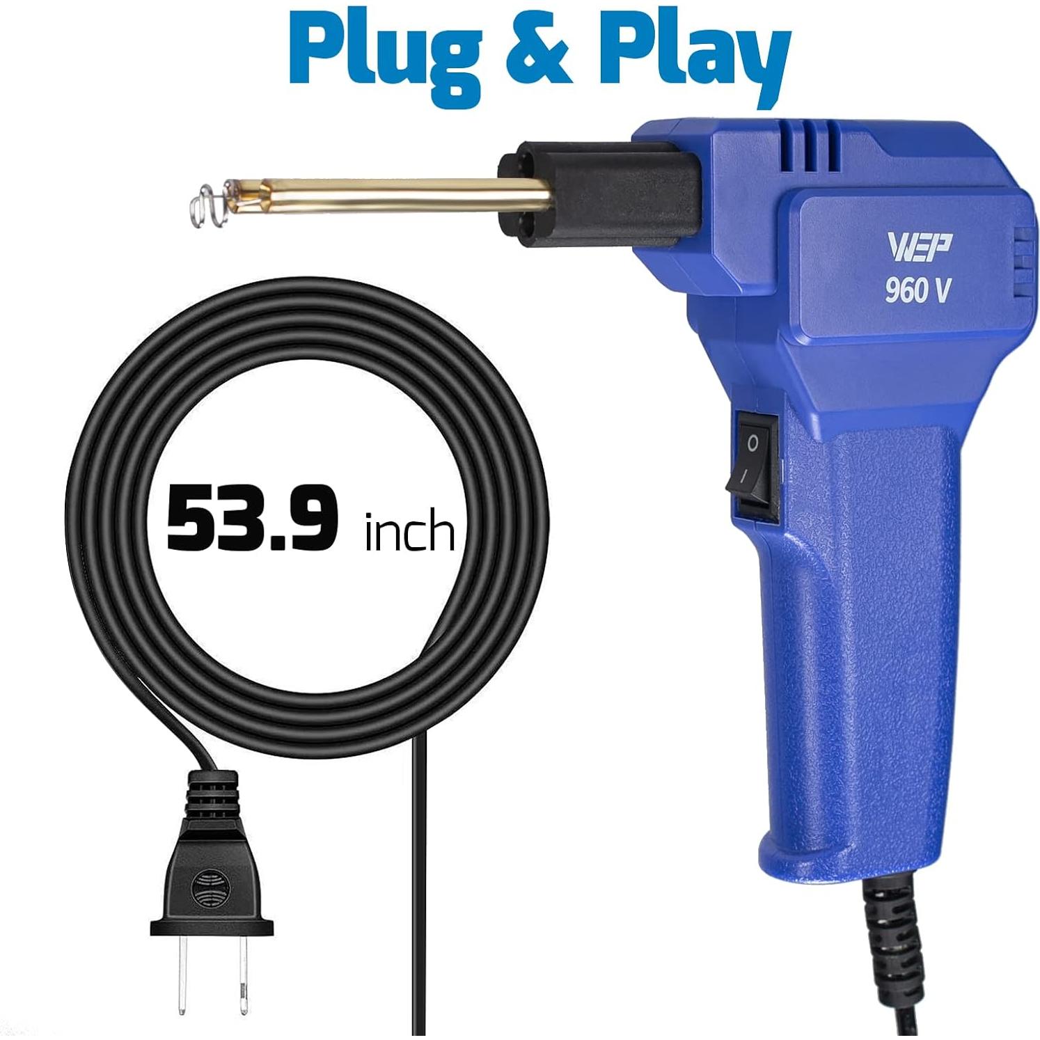 Kit de Soldador de Plástico WEP 960-V 110V con 200 Grampas