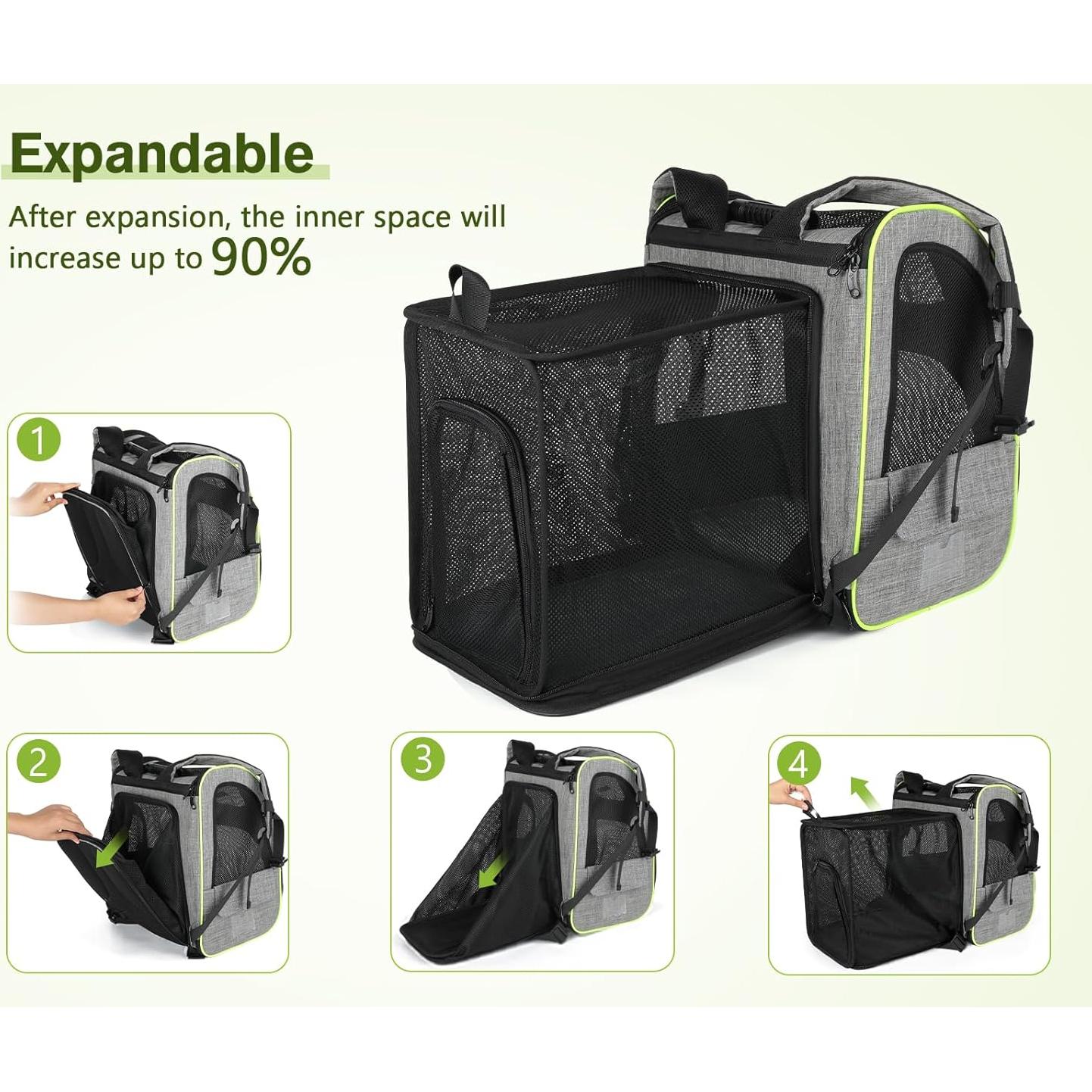 Mochila Transportadora Pecute Expandible para Gatos y Perros