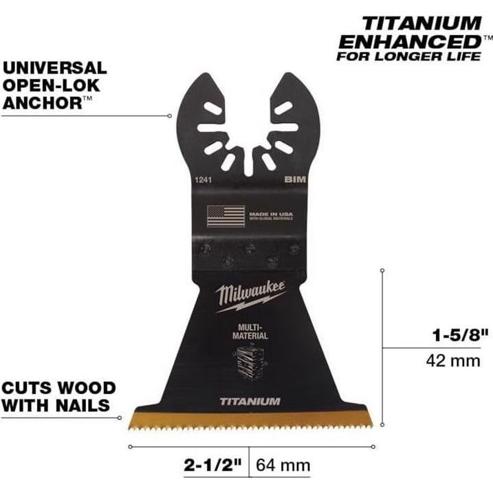 Hoja de Herramienta Oscilante Milwaukee 49-25-1241 Multimaterial