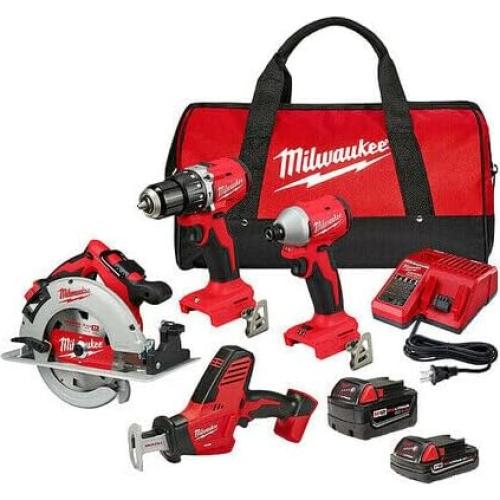 Kit de Herramientas Milwaukee 3693-24Cx - 4 Piezas, 16.7 kg