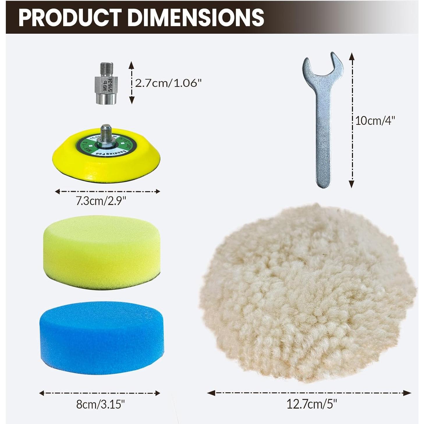 Kit de Pulido 6 Pcs Noyfemr para Pulidora Milwaukee M12