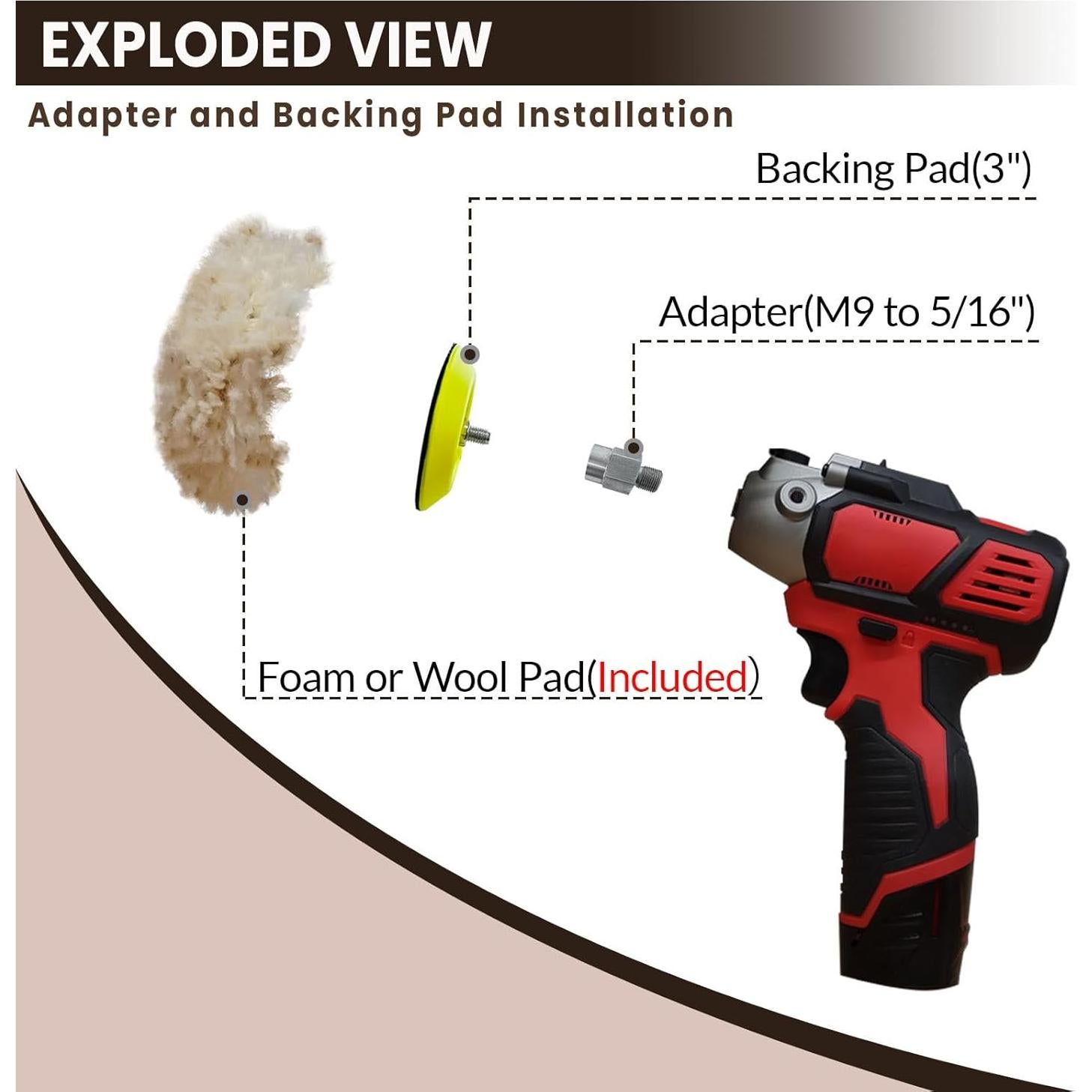 Kit de Pulido 6 Pcs Noyfemr para Pulidora Milwaukee M12