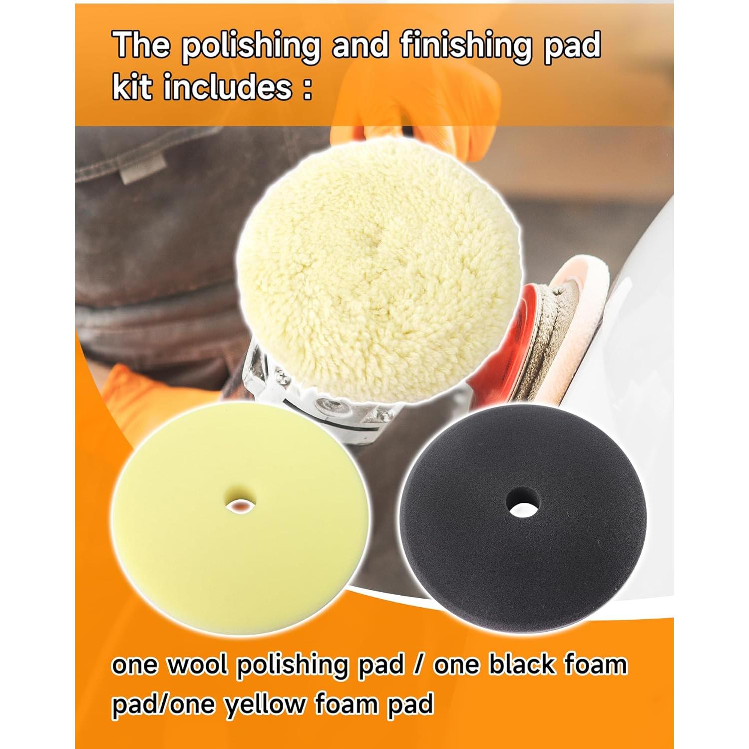 Kit de almohadillas de pulido Zorqon 7" (17.78 cm) para Milwaukee M18