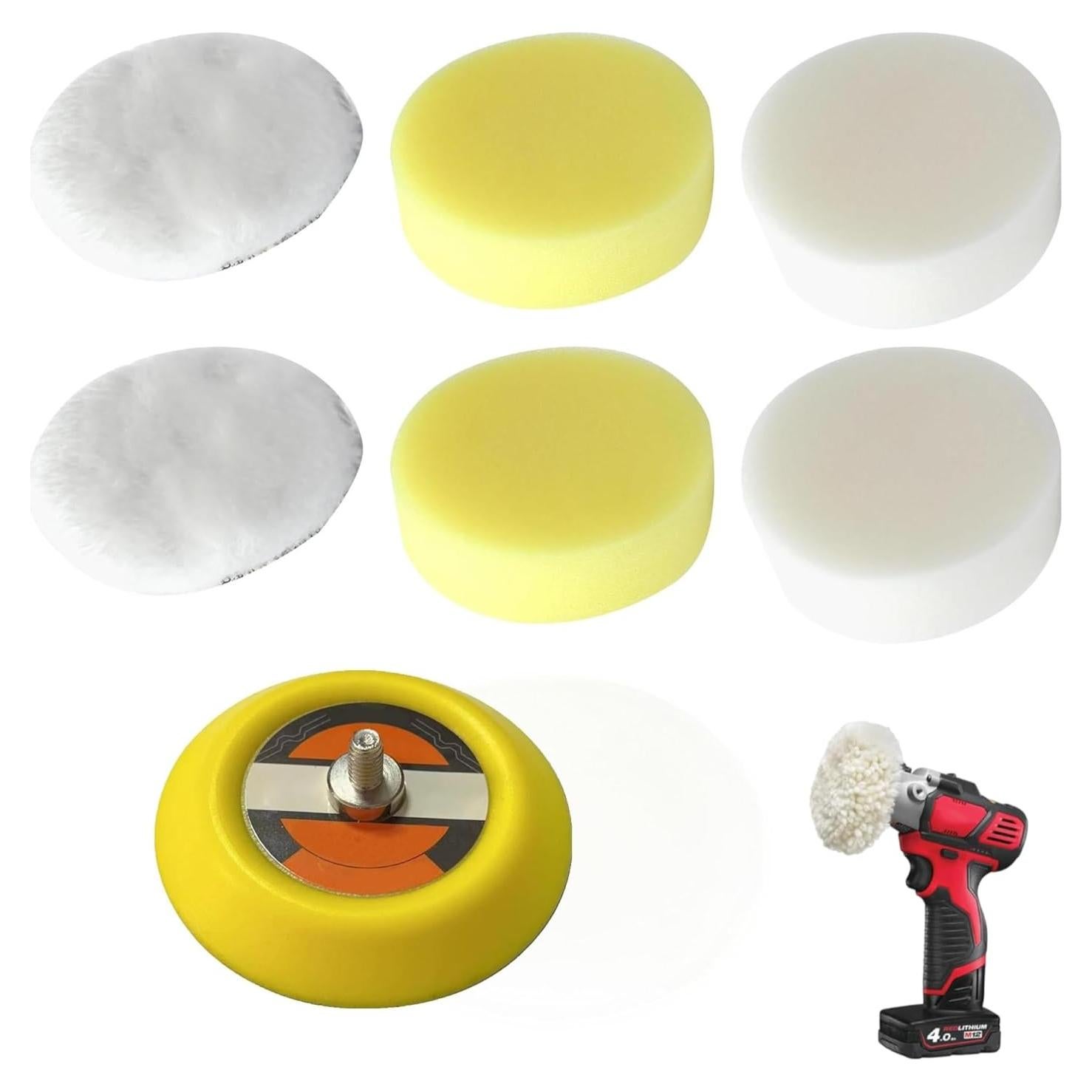 Kit de Accesorios de Pulido Milwaukee 49-36-2438 - 7 Almohadillas