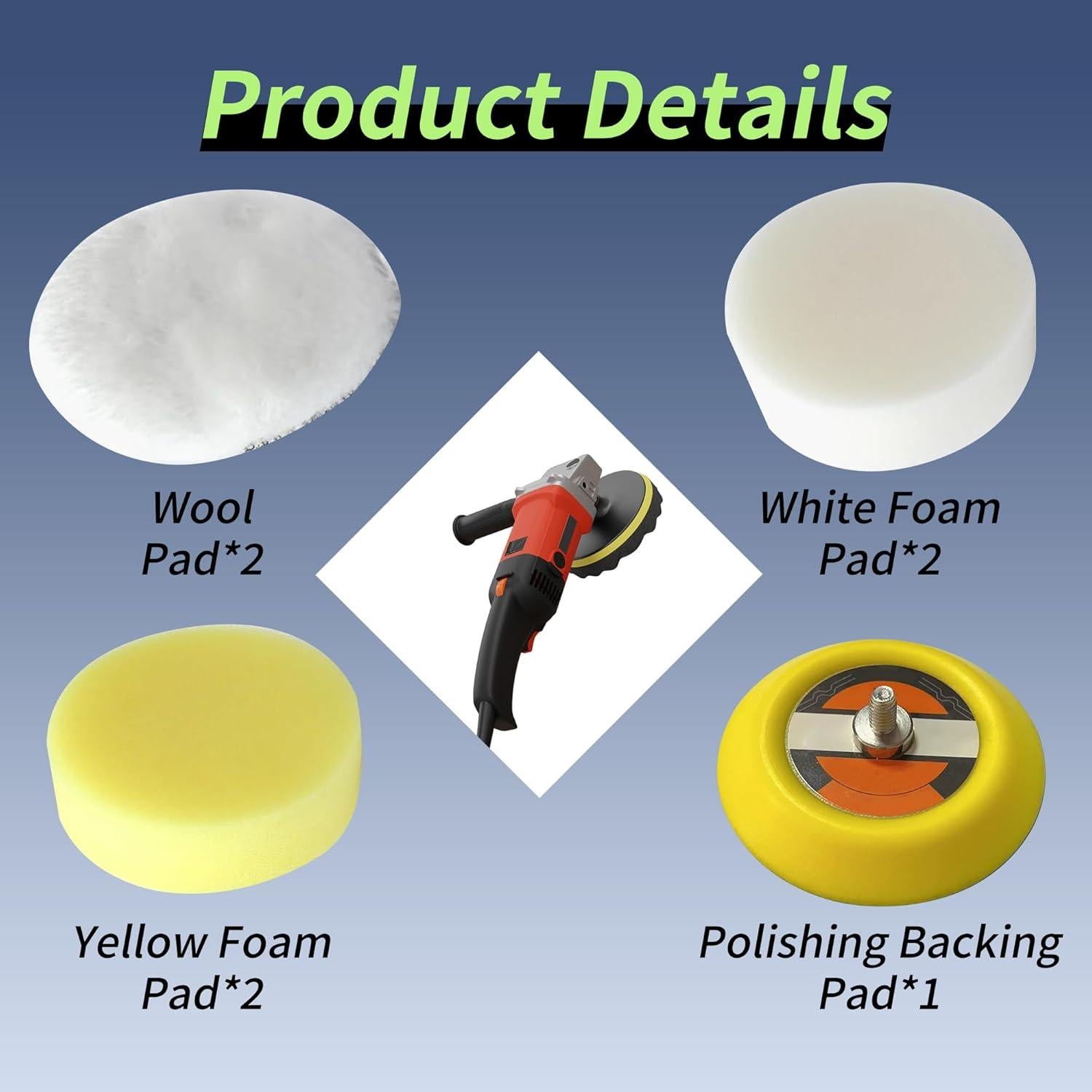 Kit de Accesorios de Pulido Milwaukee 49-36-2438 - 7 Almohadillas