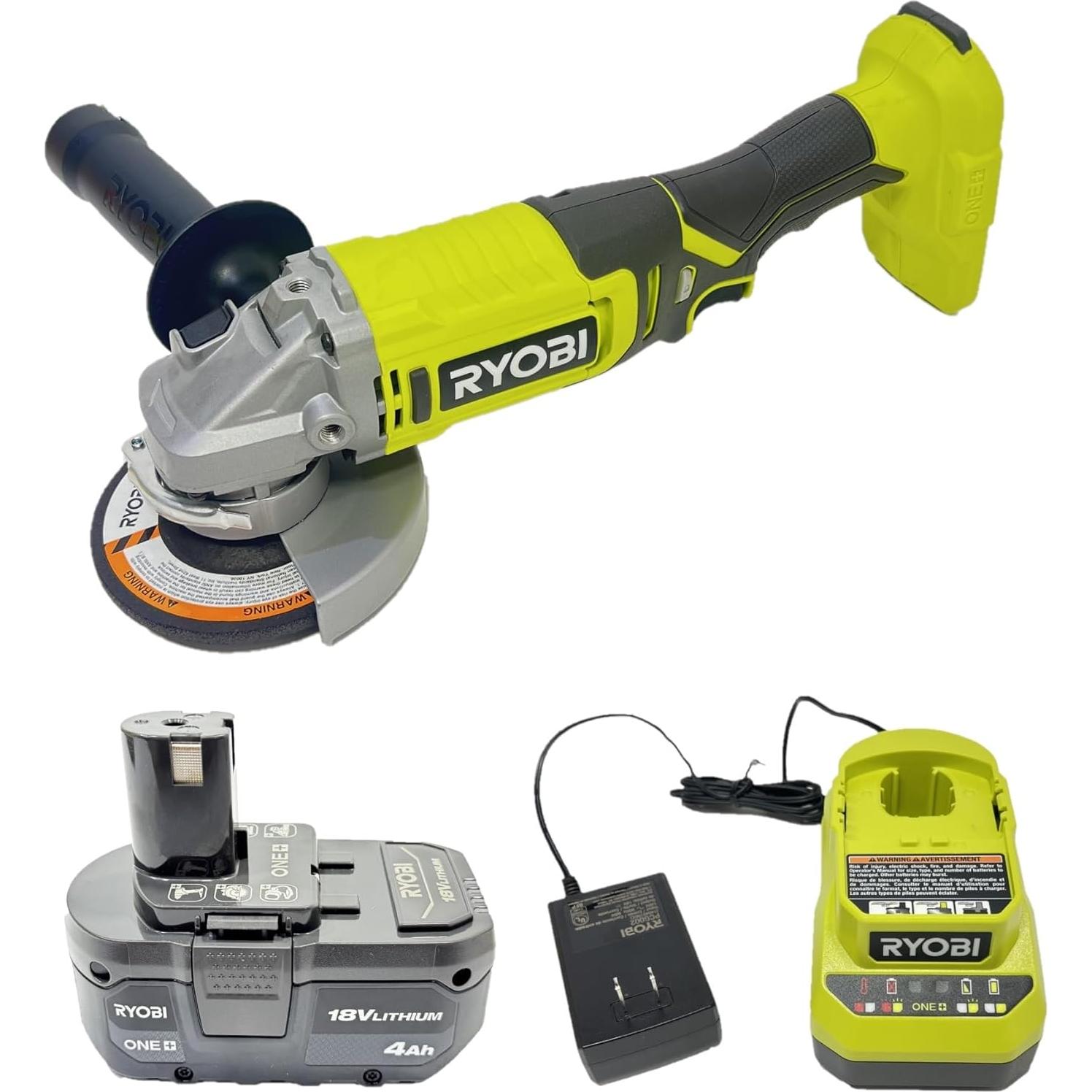 Amoladora Angular RYOBI 18V UNO+ 4-1/2" 9000 RPM