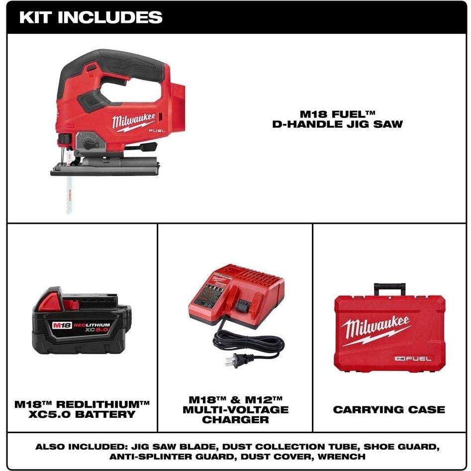 Sierra de calar D-Handle Milwaukee M18 FUEL 18V 5.9kg