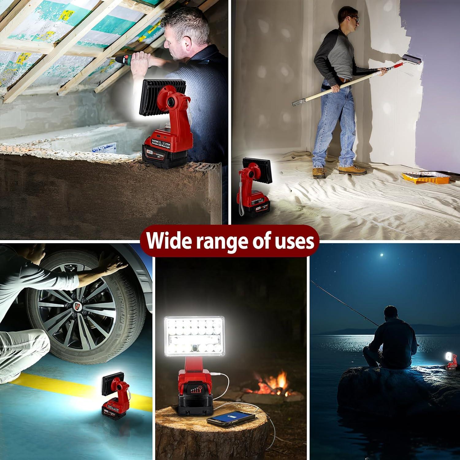 Luz de Trabajo LED Inalámbrica GRVODFRTA 28W 2000LM 18V